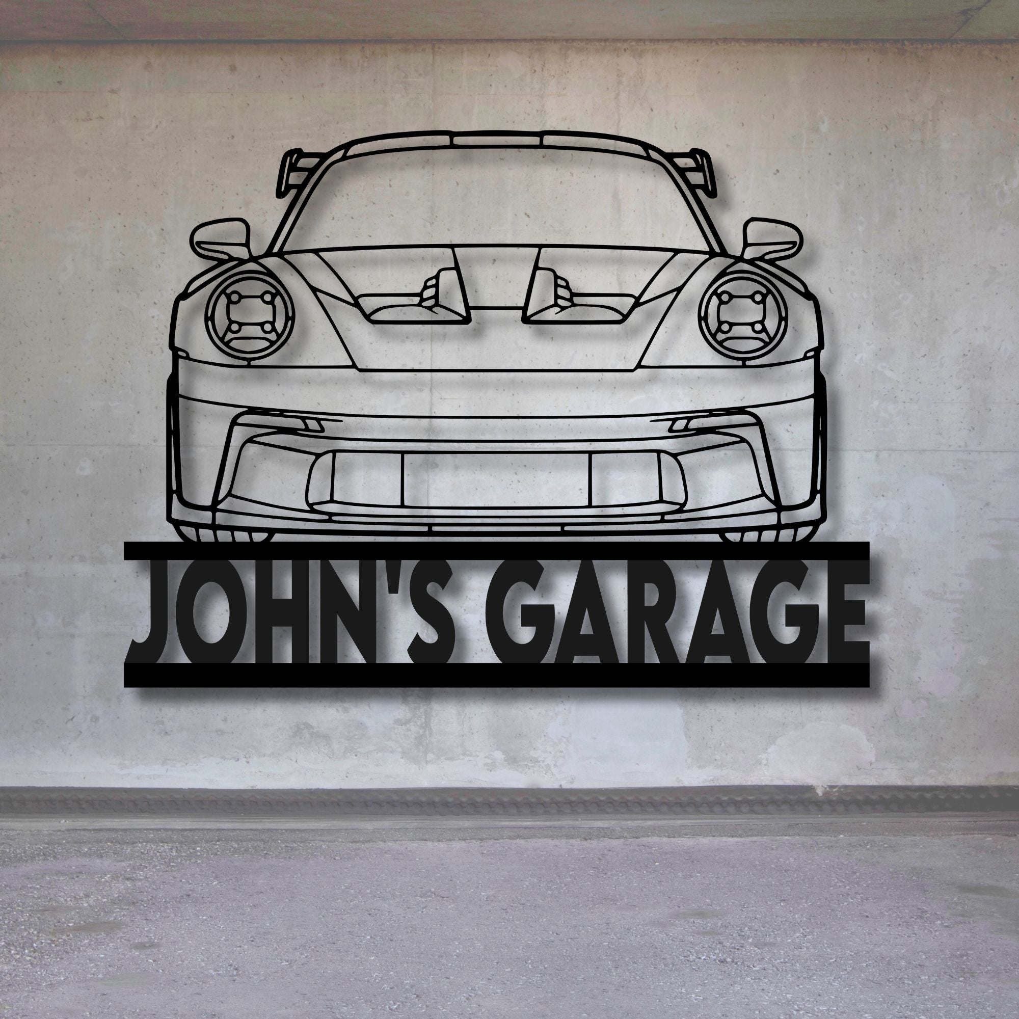 Personalized 911 Sports Car Metal Sign - Cool Metal Signs