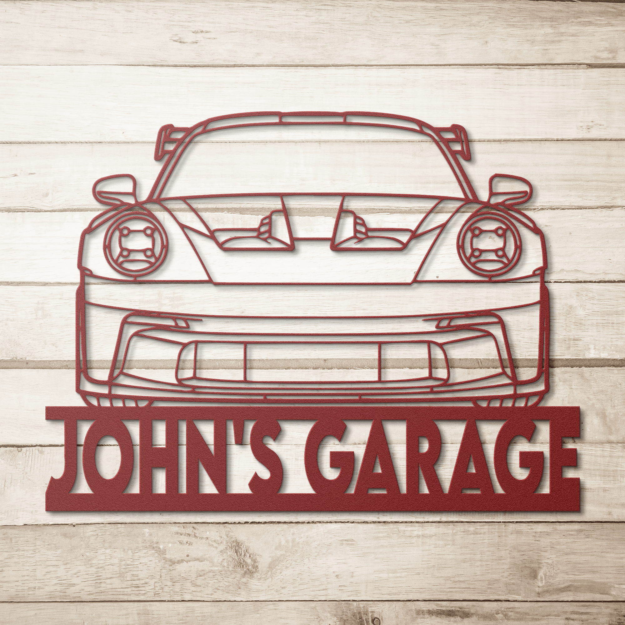 Personalized 911 Sports Car Metal Sign - Cool Metal Signs