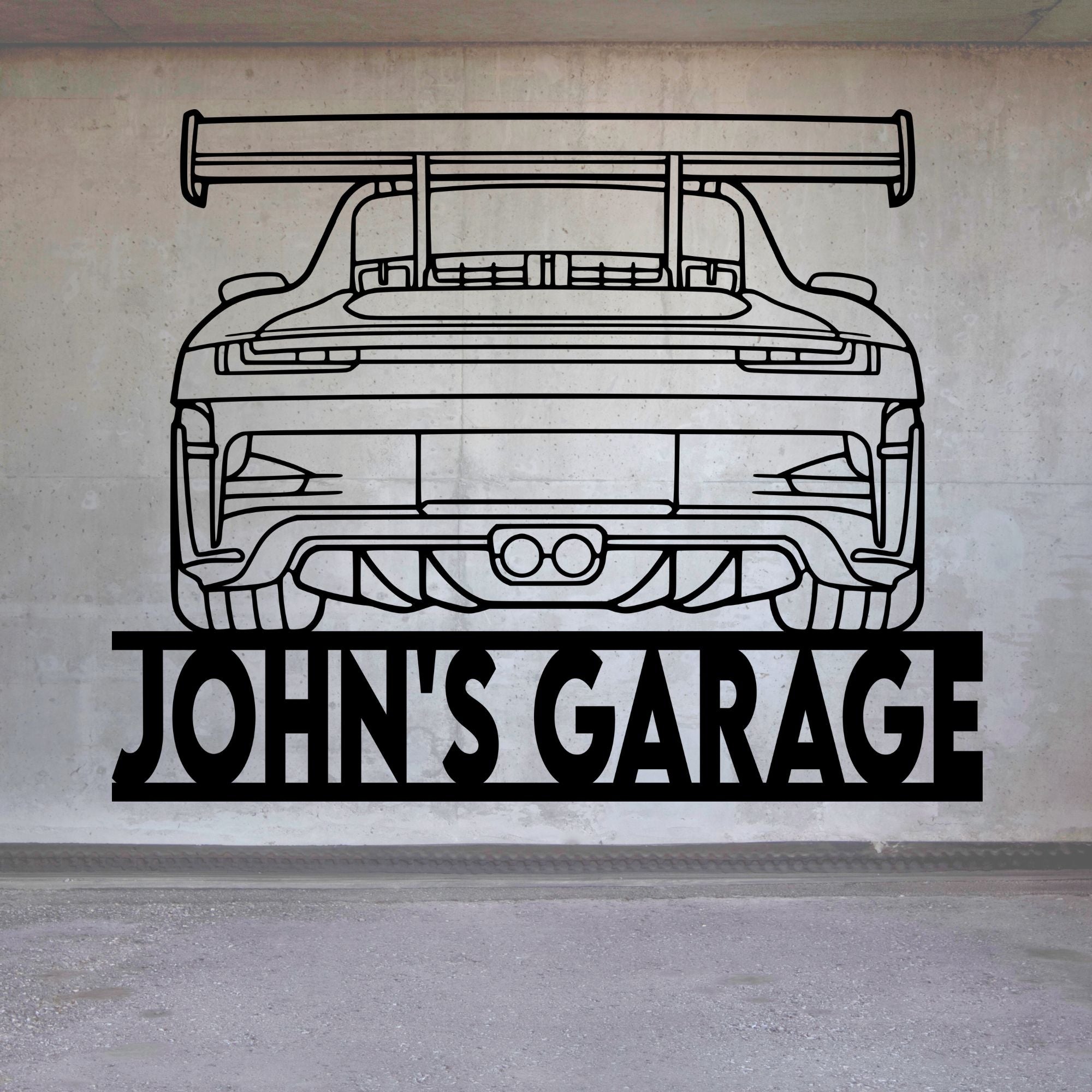 Personalized 911 Tail Sports Car Metal Sign - Cool Metal Signs