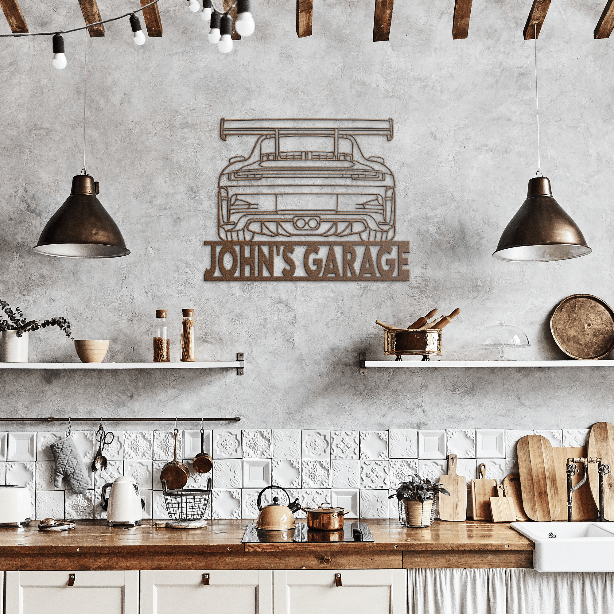 Personalized 911 Tail Sports Car Metal Sign - Cool Metal Signs