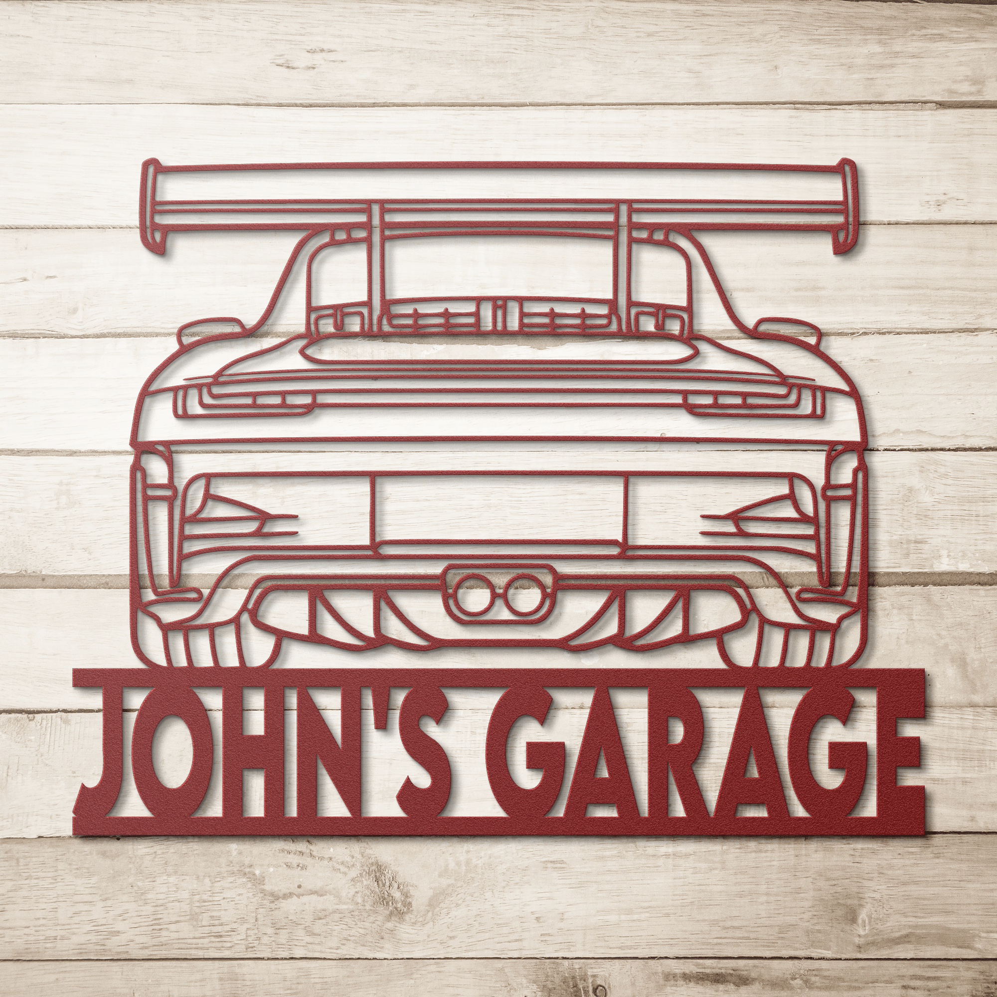 Personalized 911 Tail Sports Car Metal Sign - Cool Metal Signs