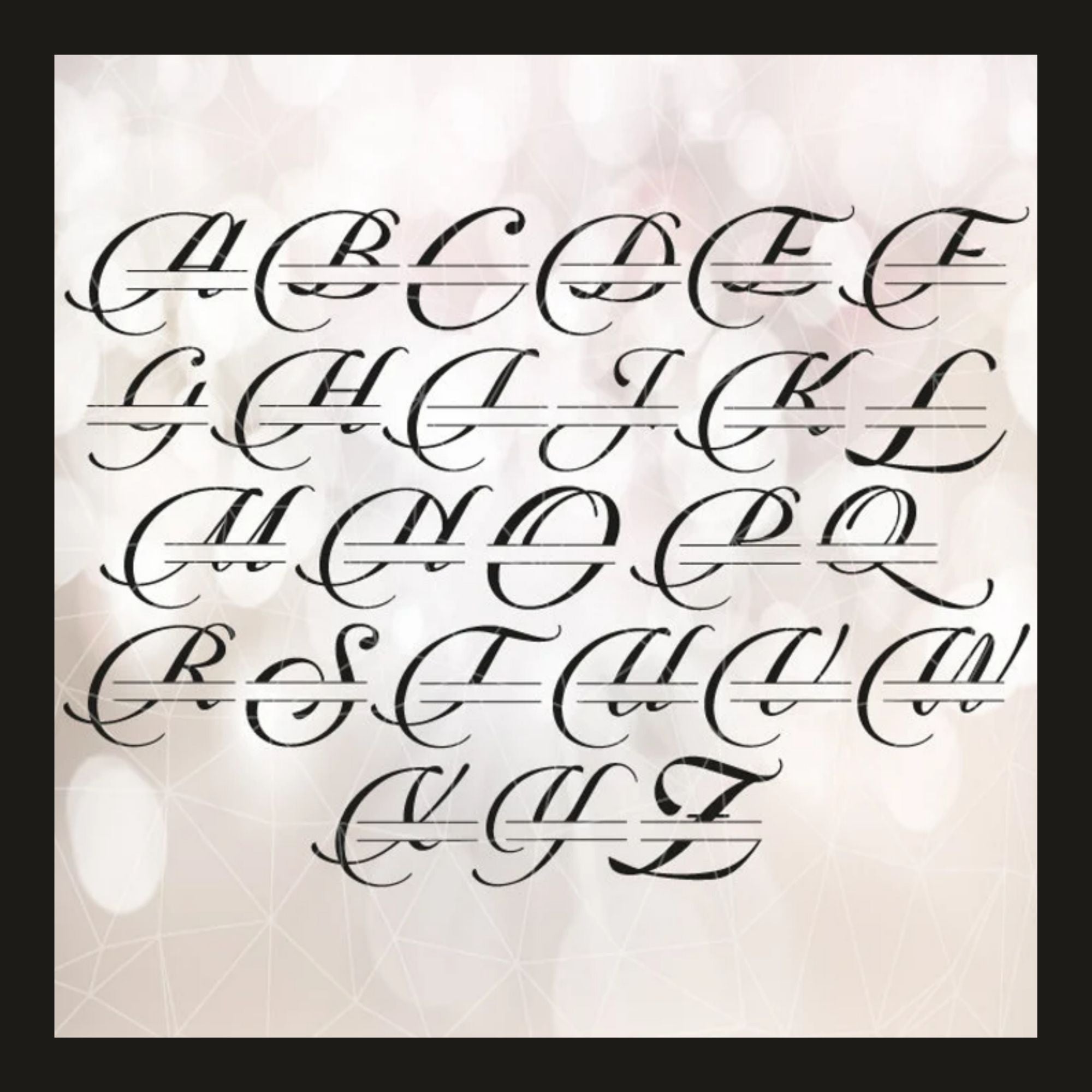 Personalized Calligraphy Monogram Sign - Cool Metal Signs