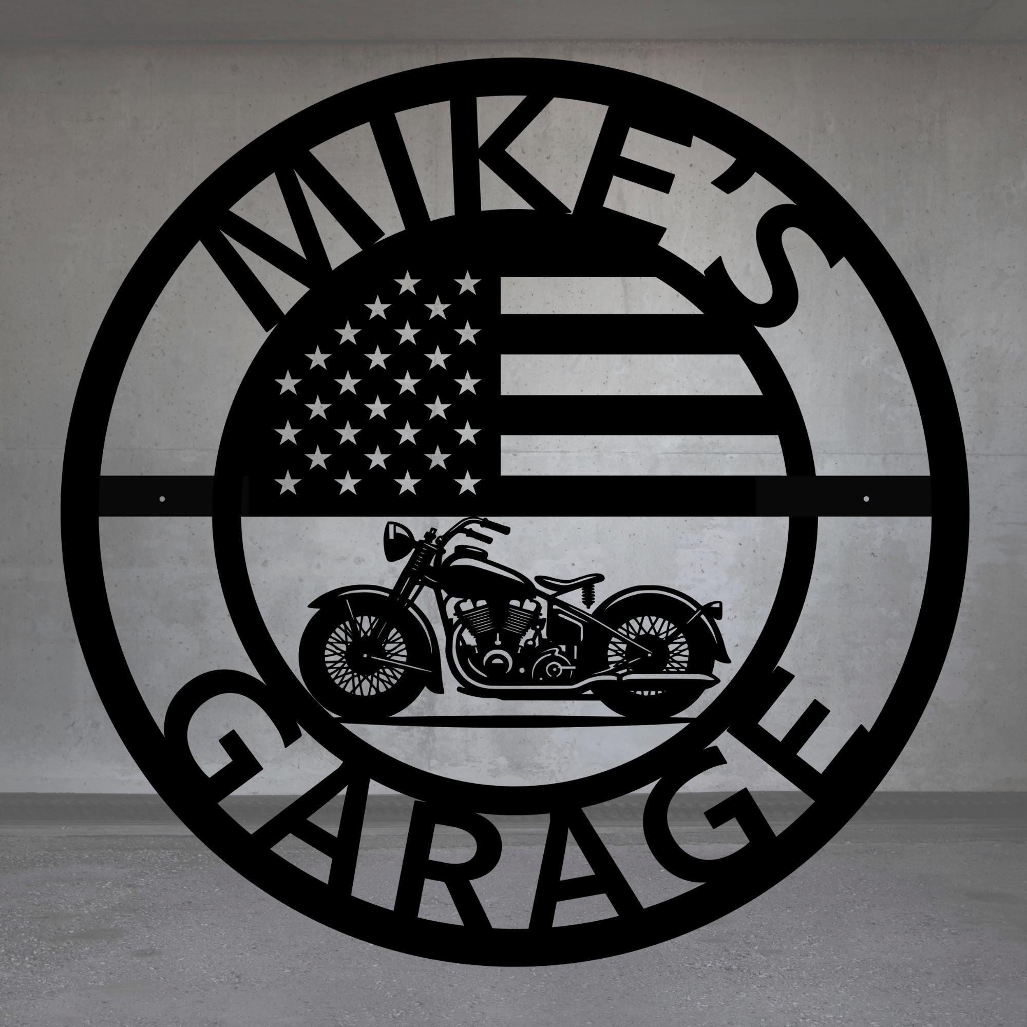 Personalized Classic Motorcycle Sign - Cool Metal Signs