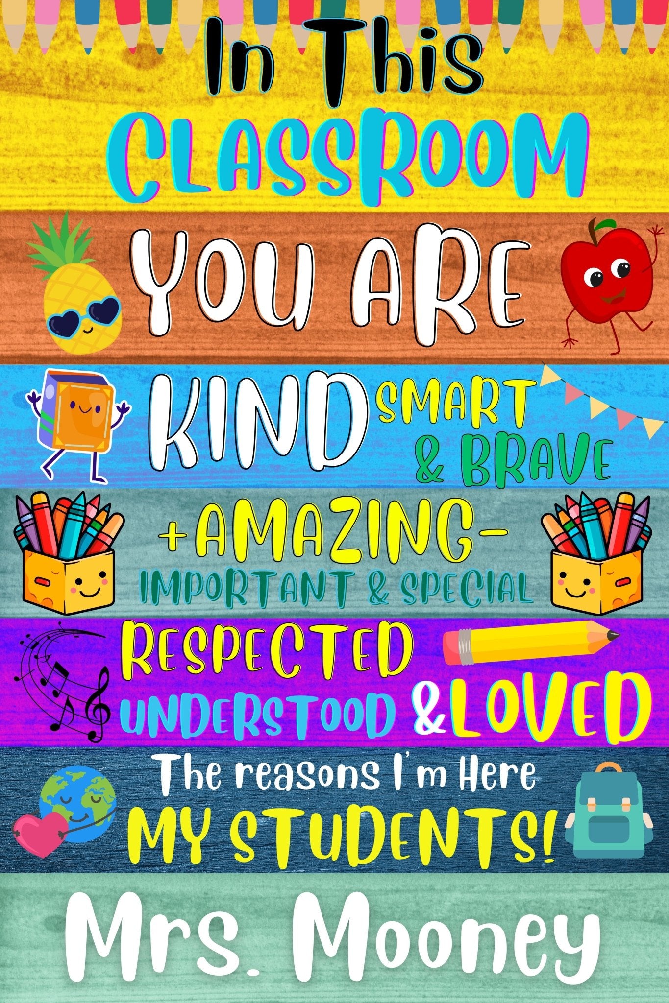 Personalized Classroom Metal Sign - Cool Metal Signs