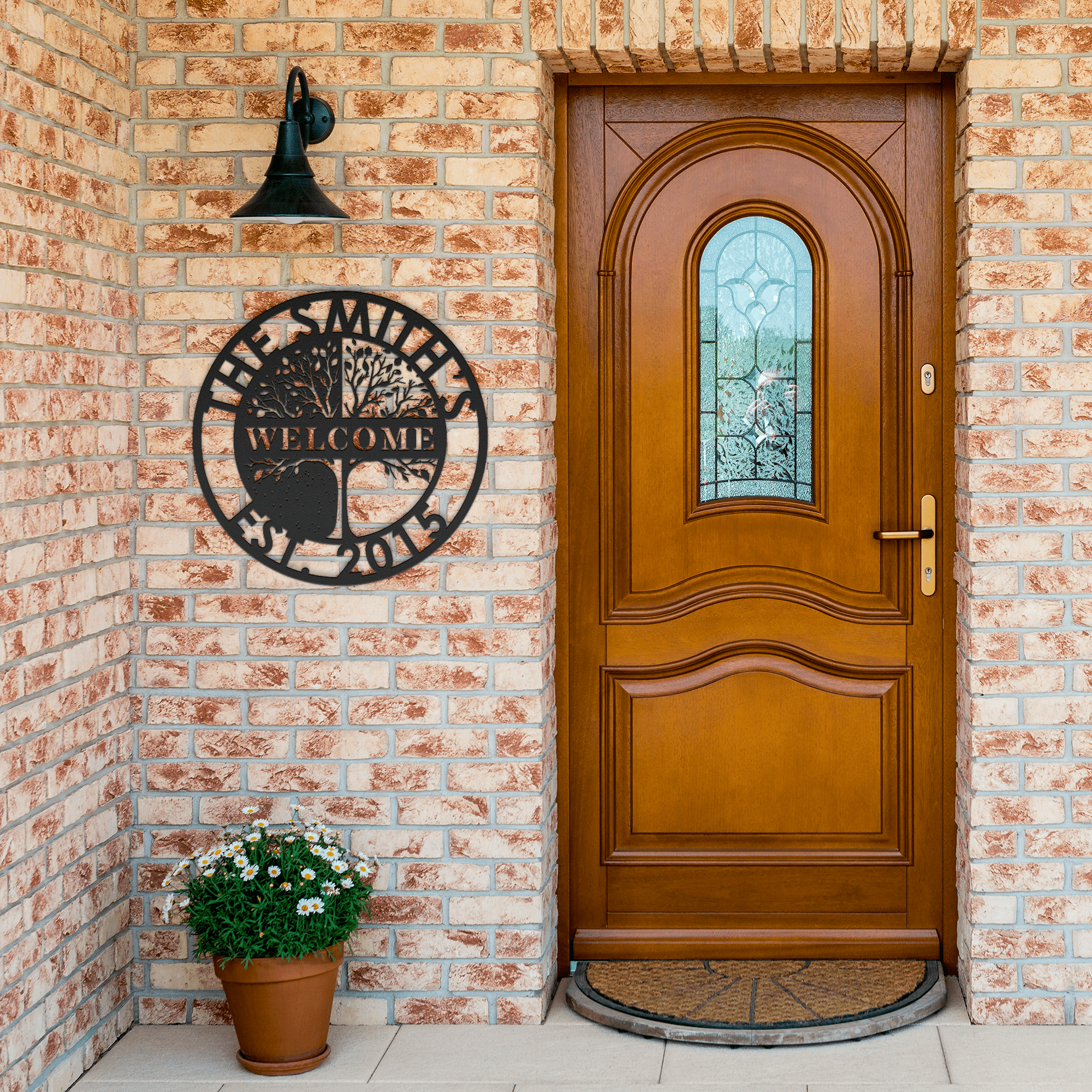 Personalized Day and Night Tree Metal Sign - Cool Metal Signs