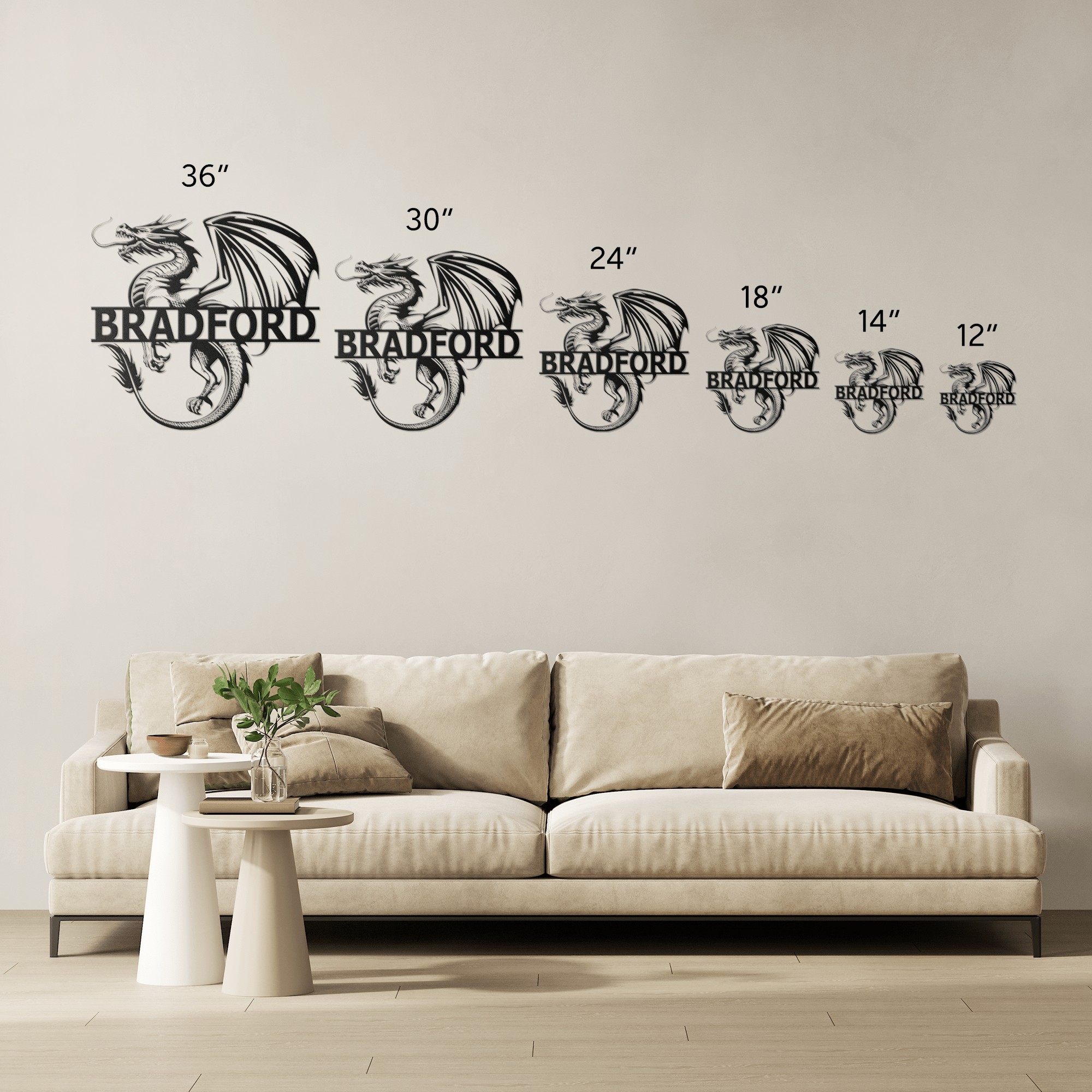 Personalized Dragon Sign - Cool Metal Signs