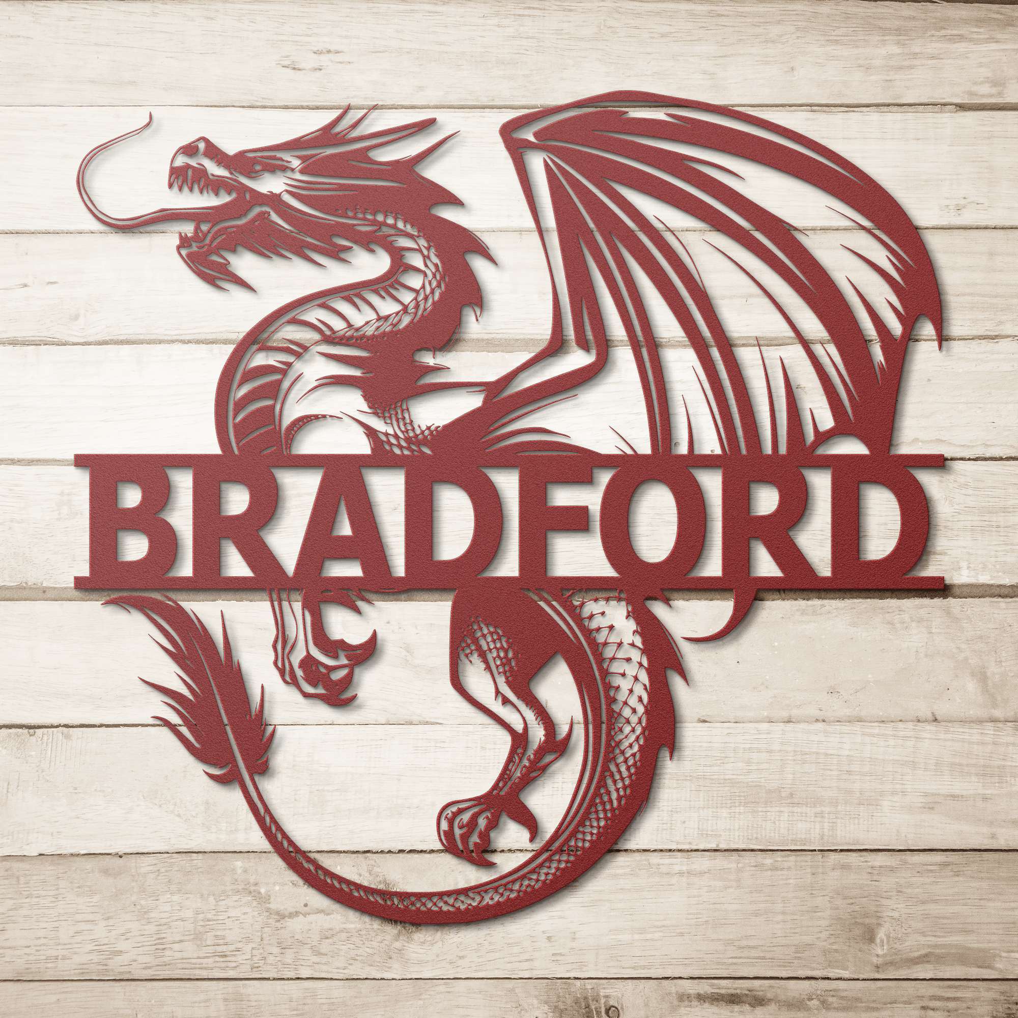 Personalized Dragon Sign - Cool Metal Signs