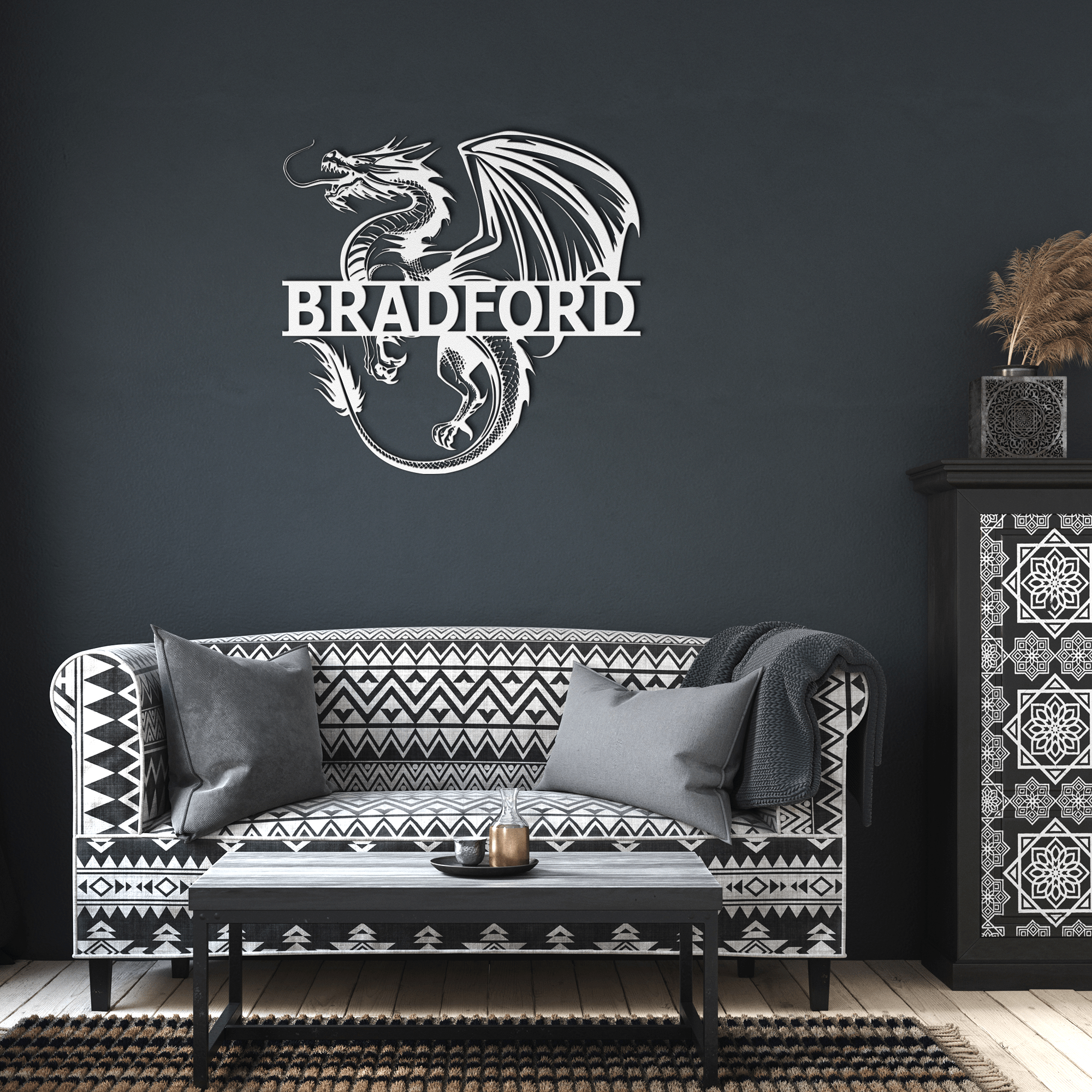 Personalized Dragon Sign - Cool Metal Signs