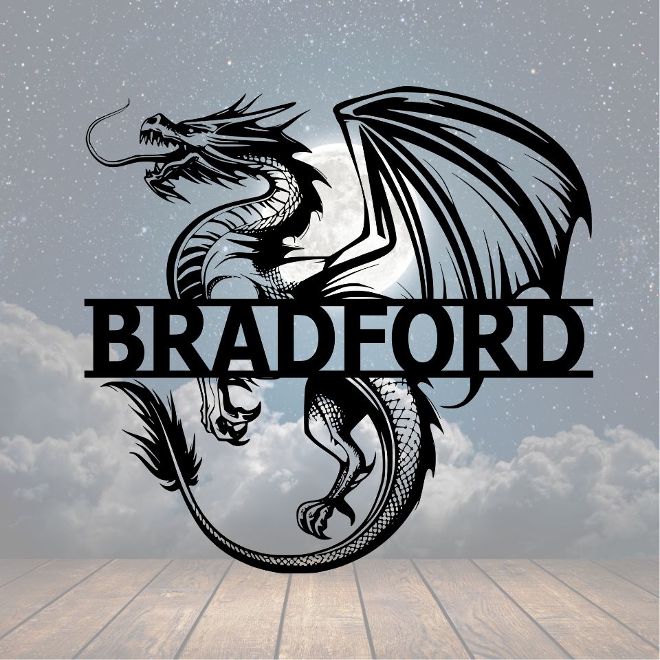 Personalized Dragon Sign - Cool Metal Signs