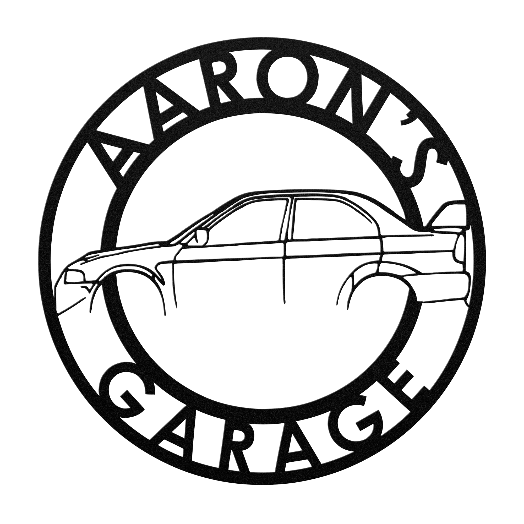 Personalized EVO Garage Metal Sign - Cool Metal Signs