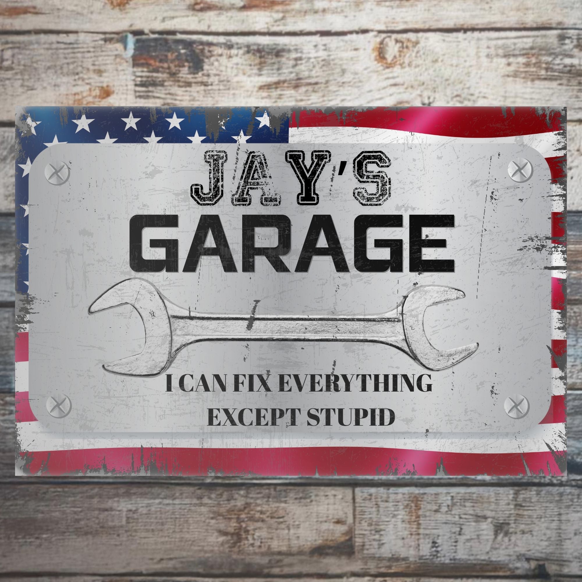Personalized Garage Metal Print - Cool Metal Signs