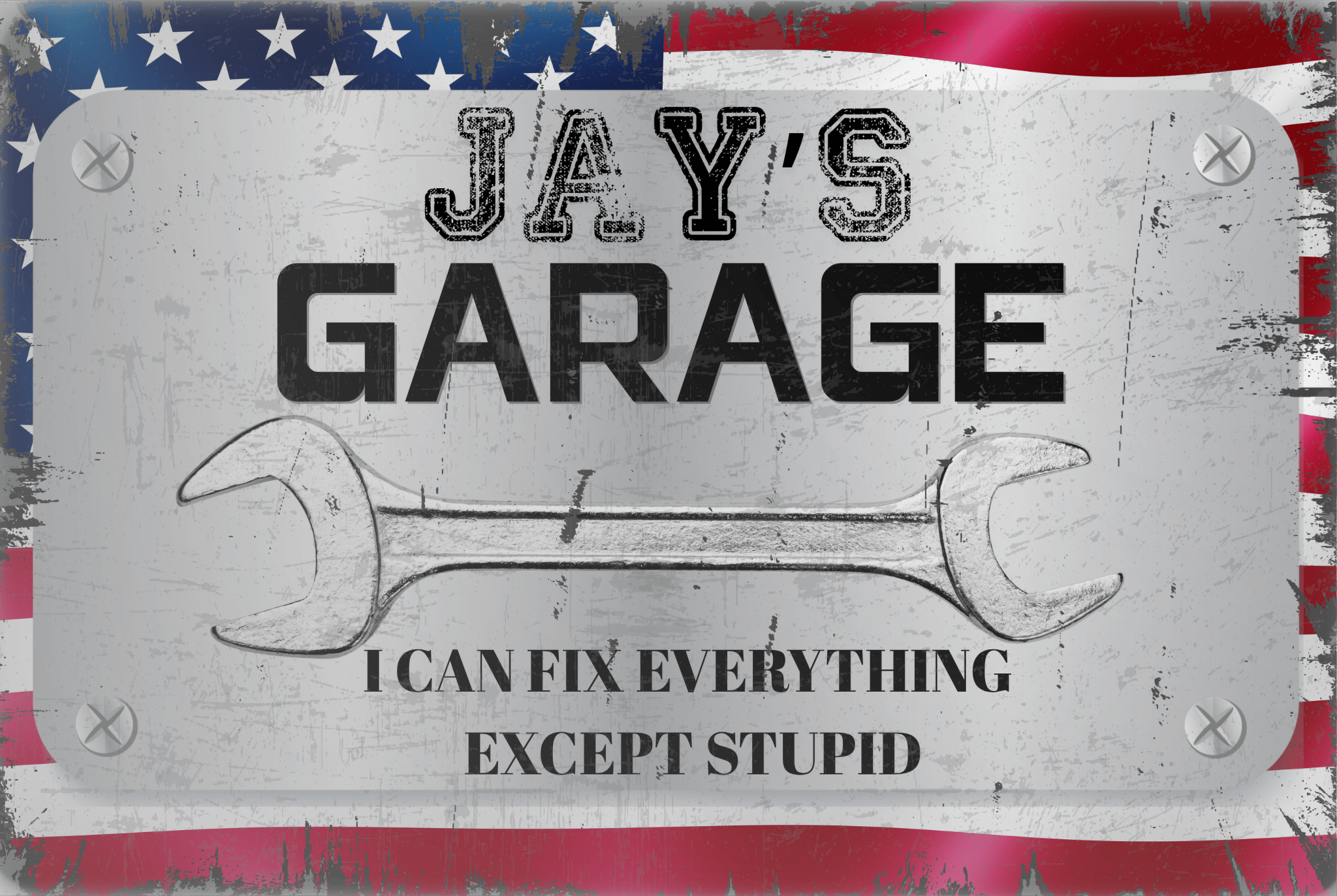 Personalized Garage Metal Print - Cool Metal Signs