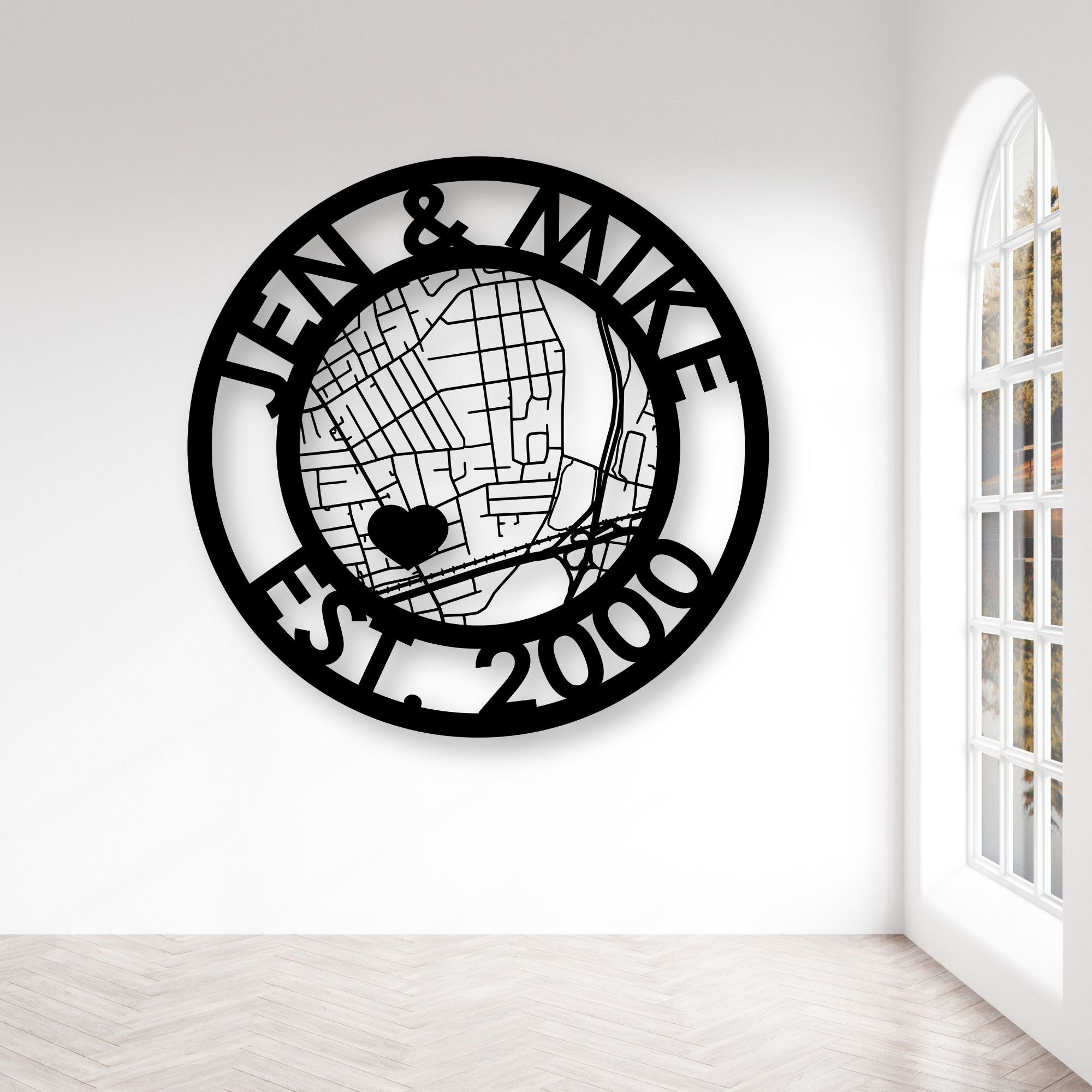 Personalized Home & Heart Metal Sign - Cool Metal Signs
