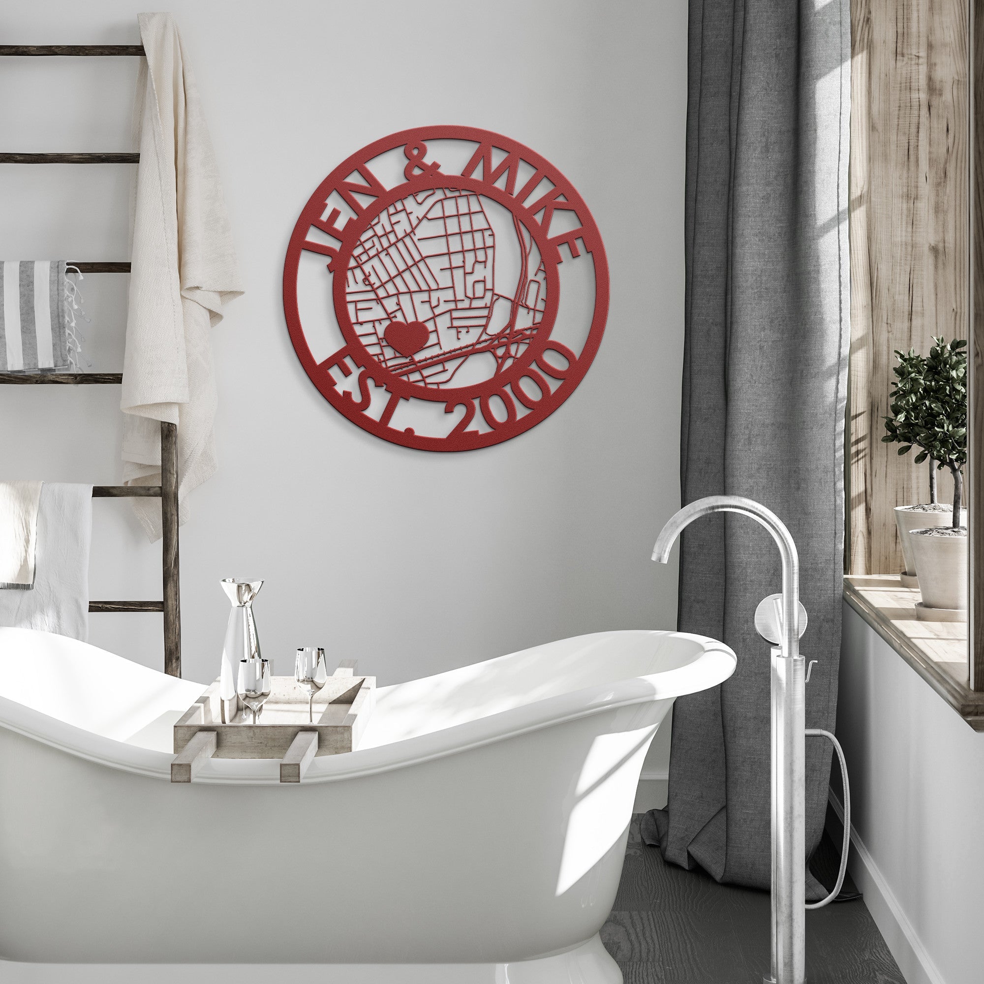 Personalized Home & Heart Metal Sign - Cool Metal Signs