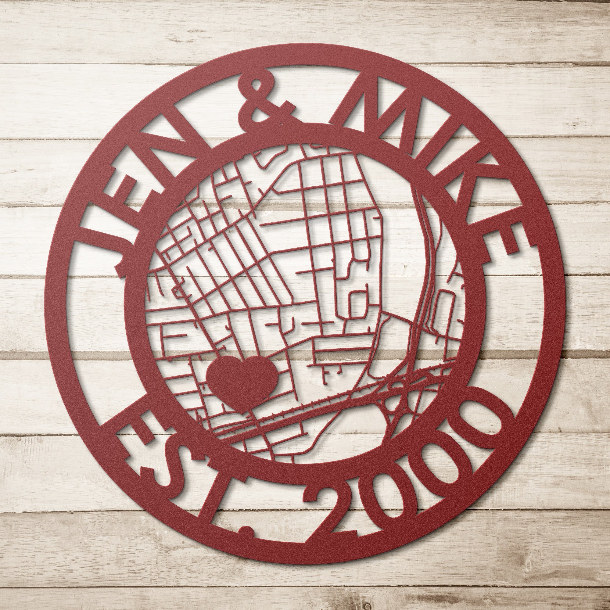 Personalized Home & Heart Metal Sign - Cool Metal Signs