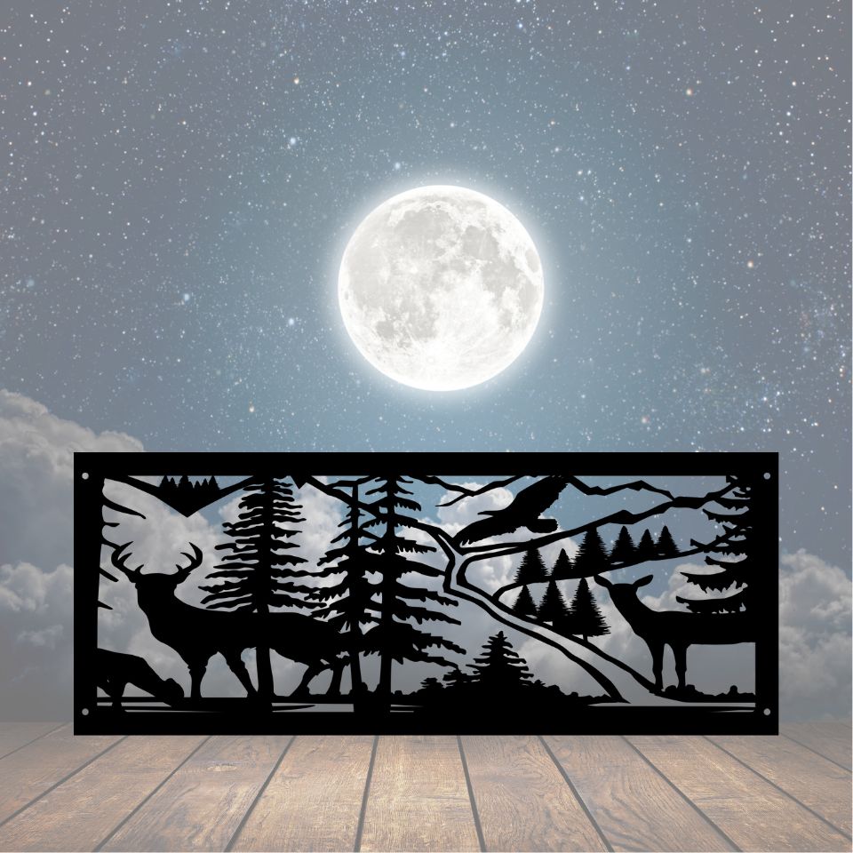 Personalized Home Scene Fire Pit Ring - Cool Metal Signs