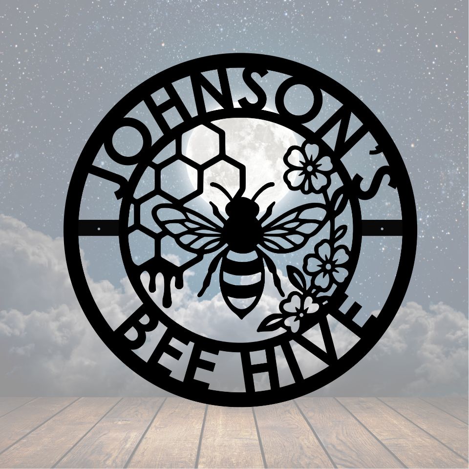 Personalized Honey Bee Metal Sign - Cool Metal Signs