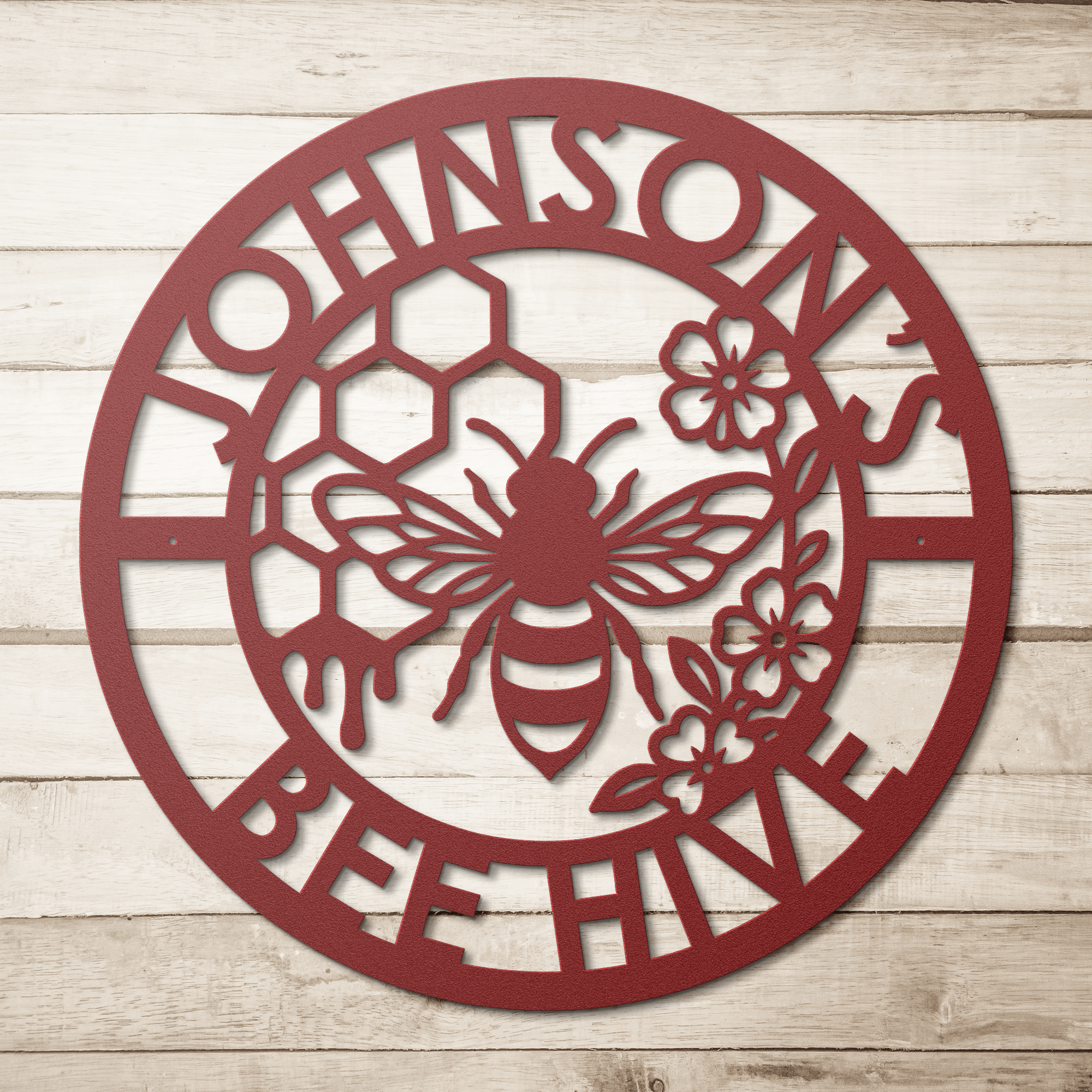 Personalized Honey Bee Metal Sign - Cool Metal Signs
