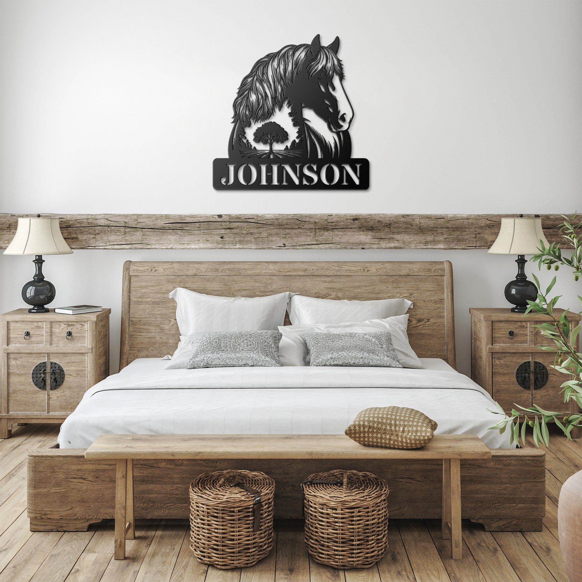 Personalized Horse Scene Sign - Cool Metal Signs