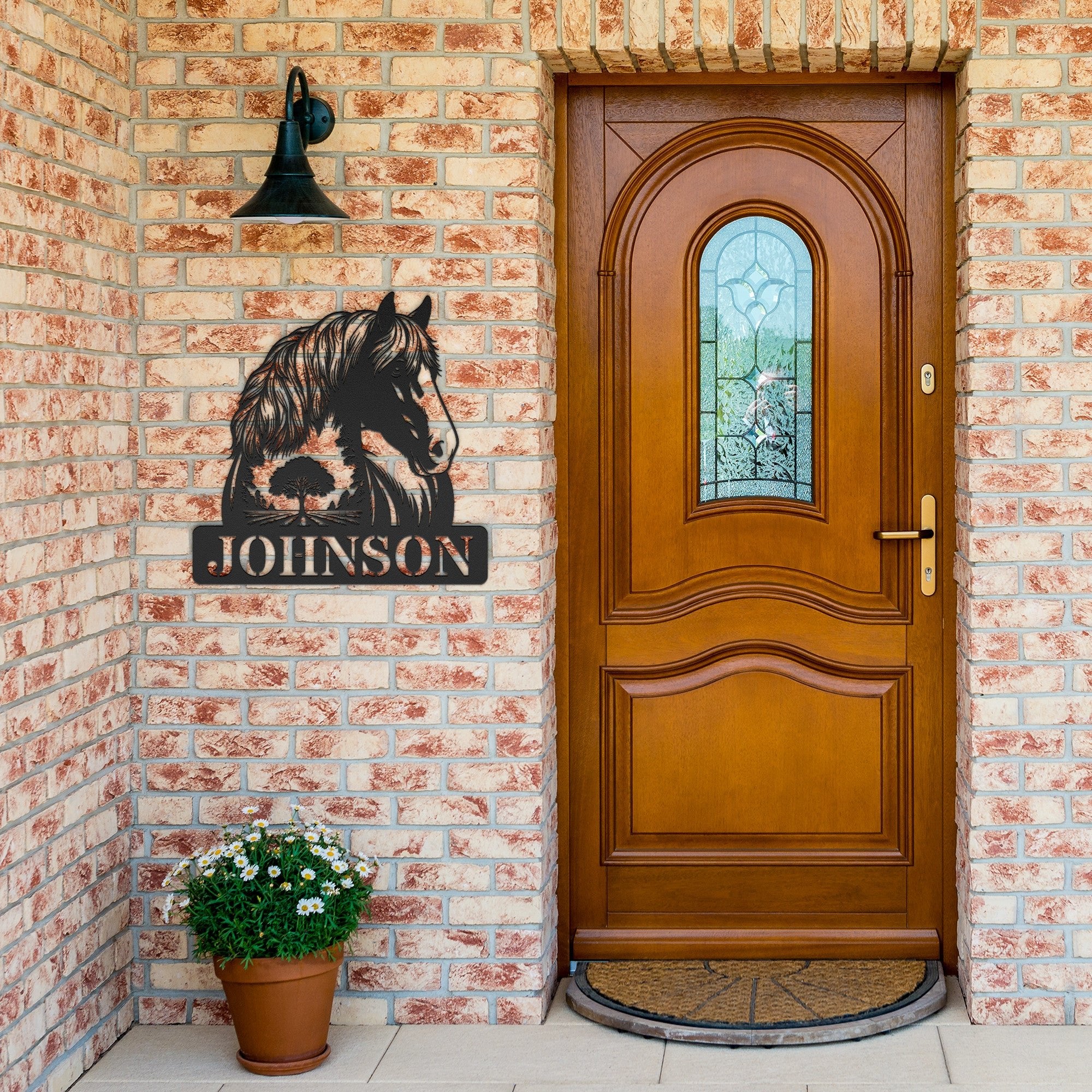 Personalized Horse Scene Sign - Cool Metal Signs