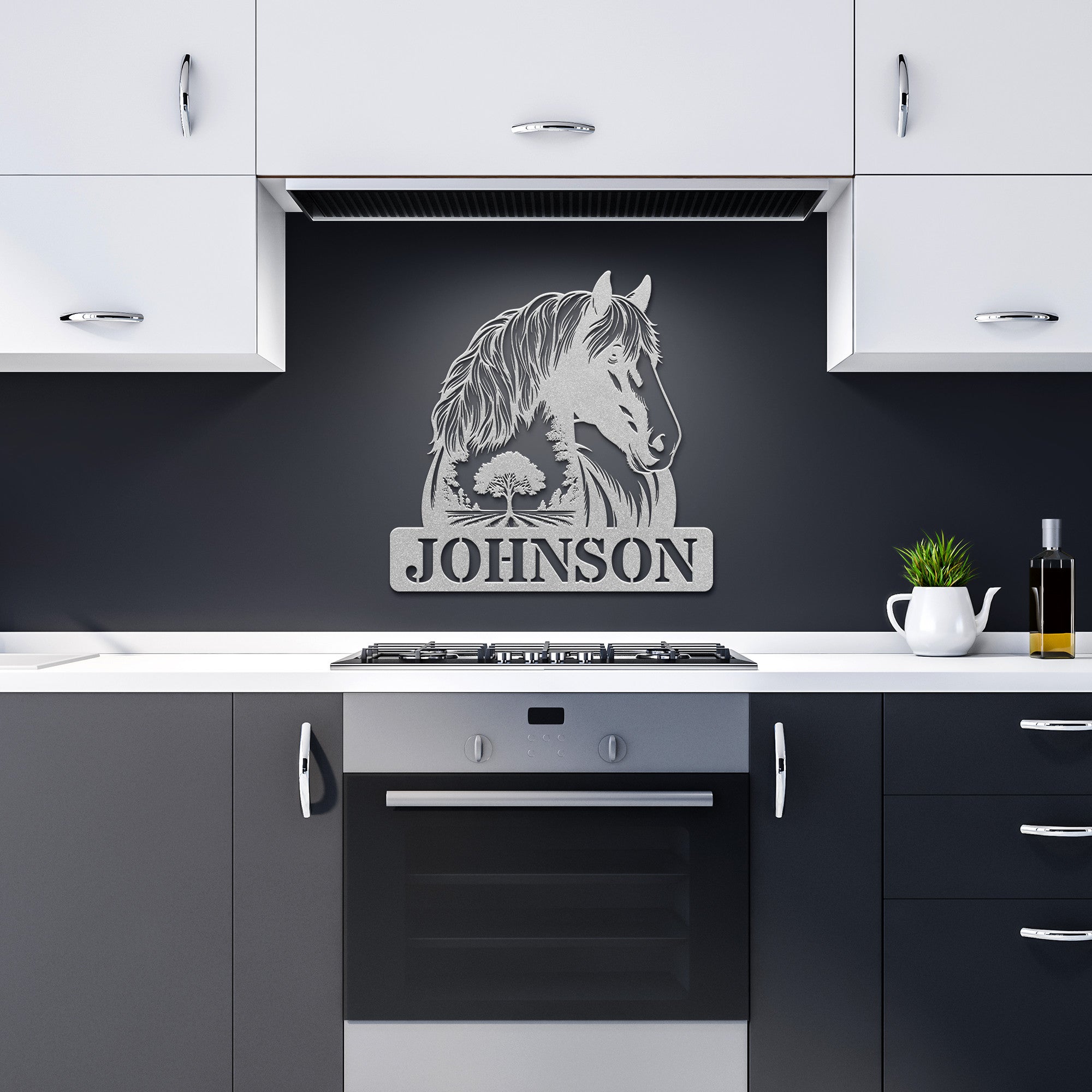 Personalized Horse Scene Sign - Cool Metal Signs