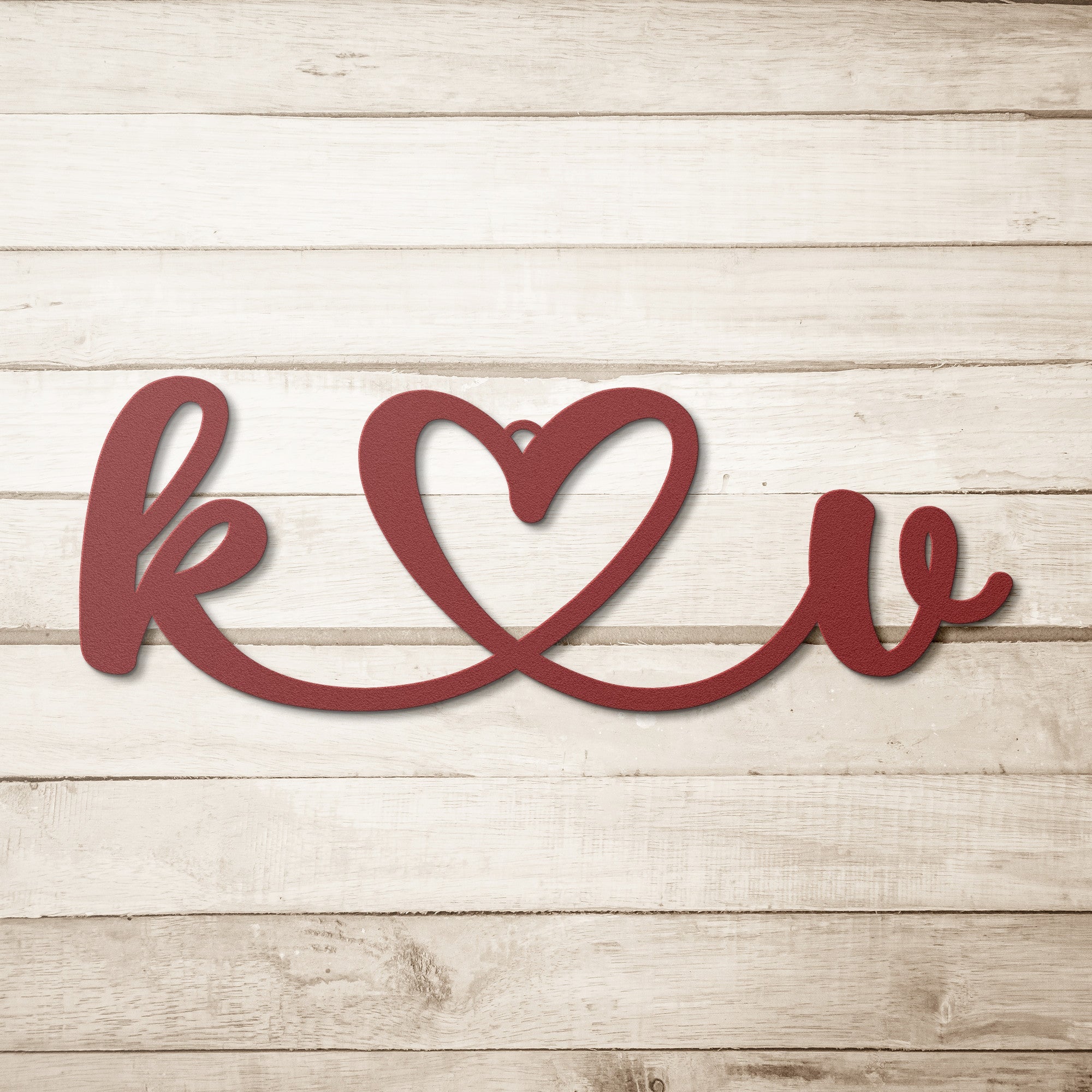 Personalized Initials Heart Sign - Cool Metal Signs