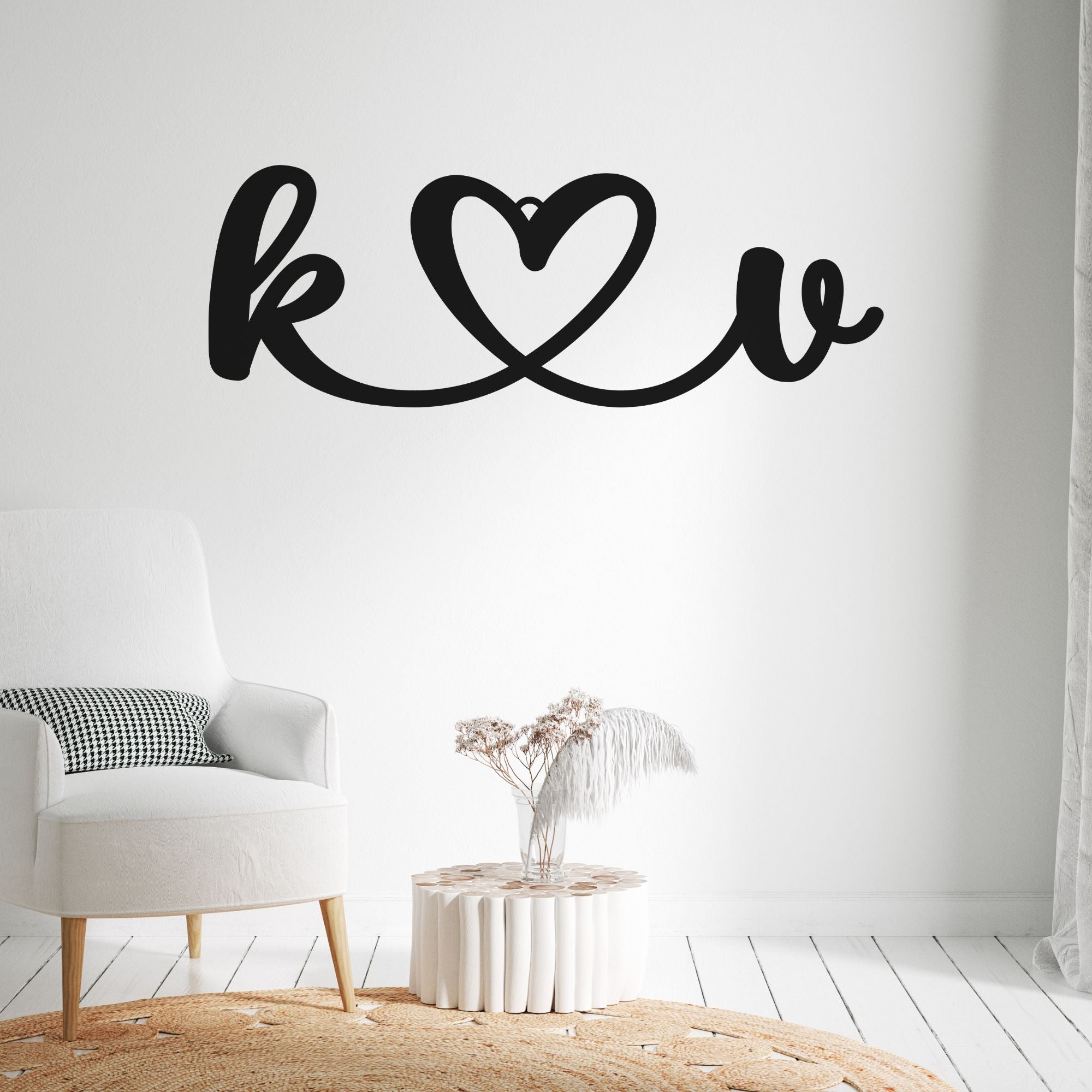 Personalized Initials Heart Sign - Cool Metal Signs