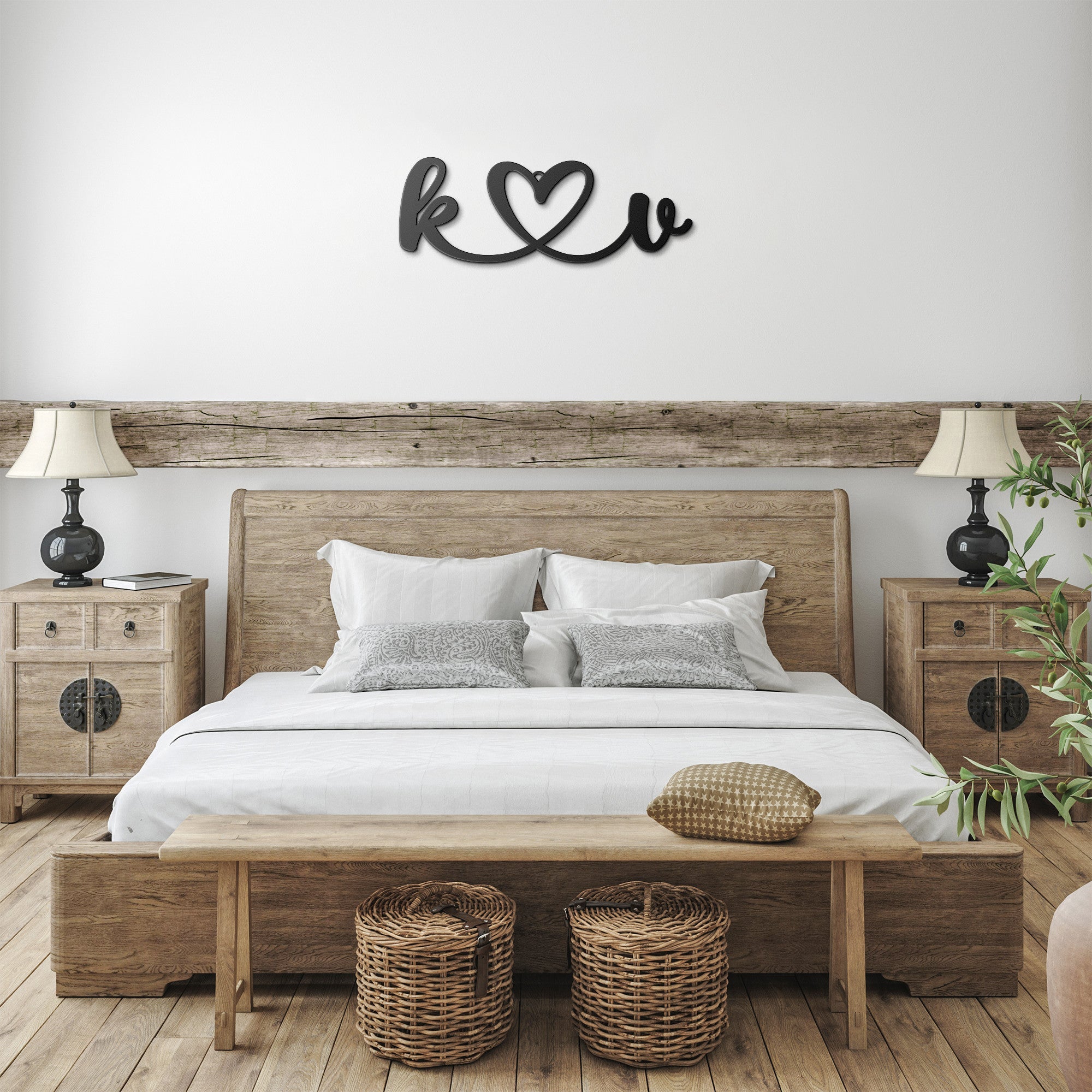 Personalized Initials Heart Sign - Cool Metal Signs