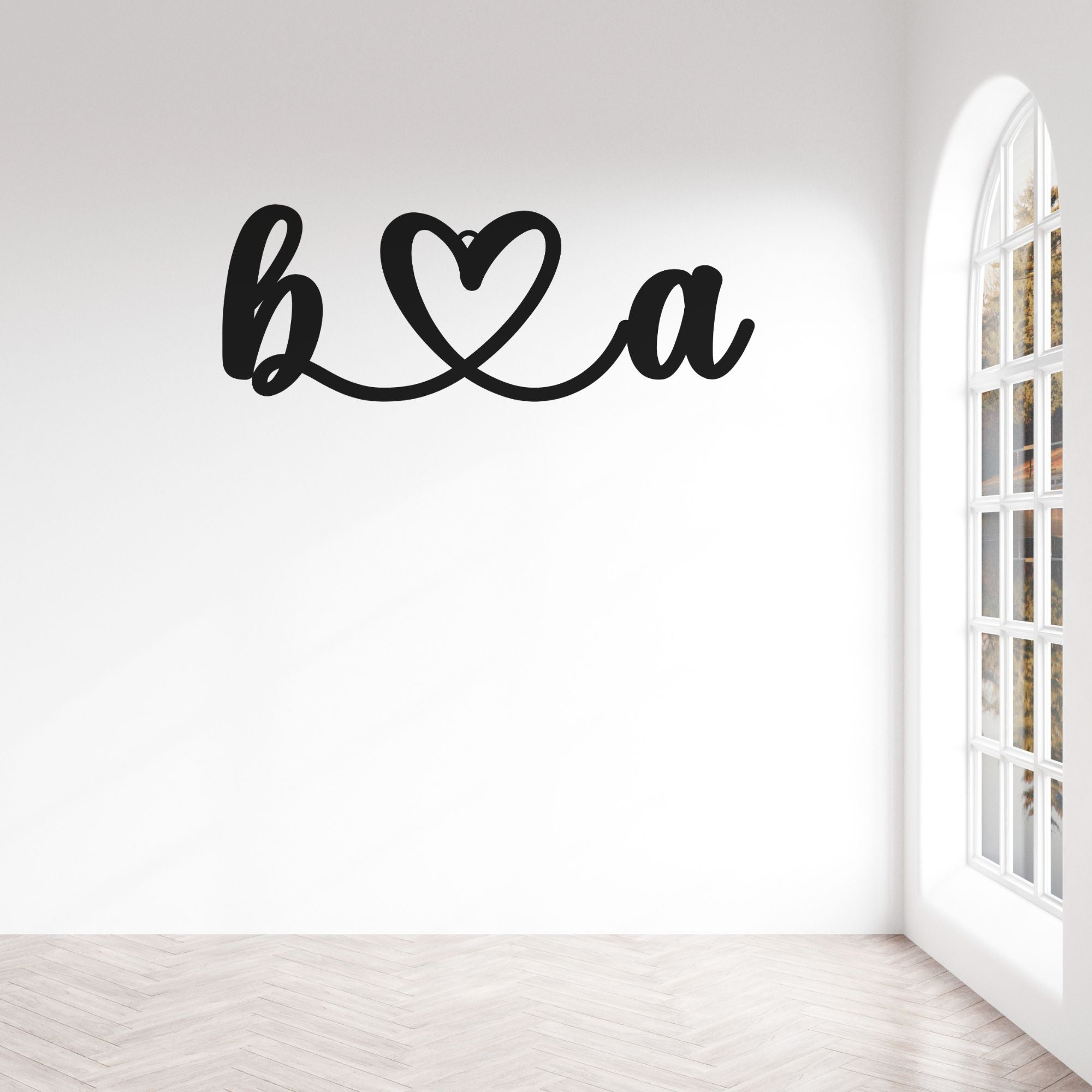 Personalized Initials Heart Sign - Cool Metal Signs