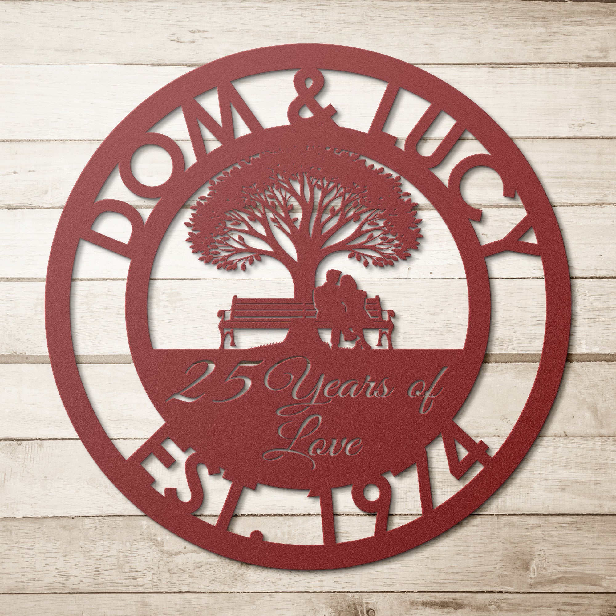 Personalized Loving Couple Sign - Cool Metal Signs