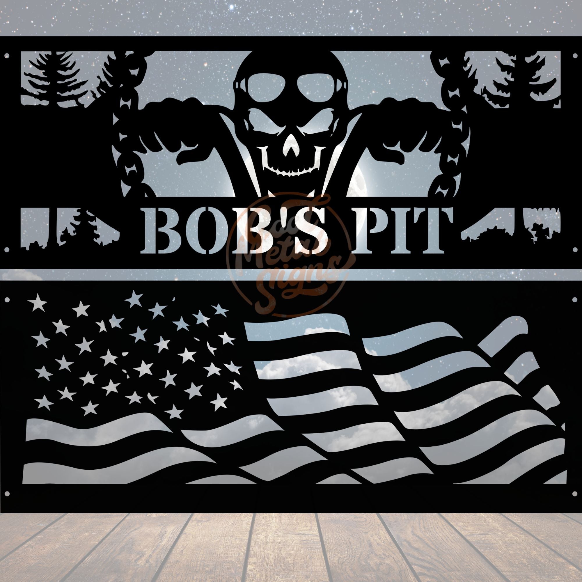 Personalized MIX & MATCH Fire Pit Ring - Cool Metal Signs