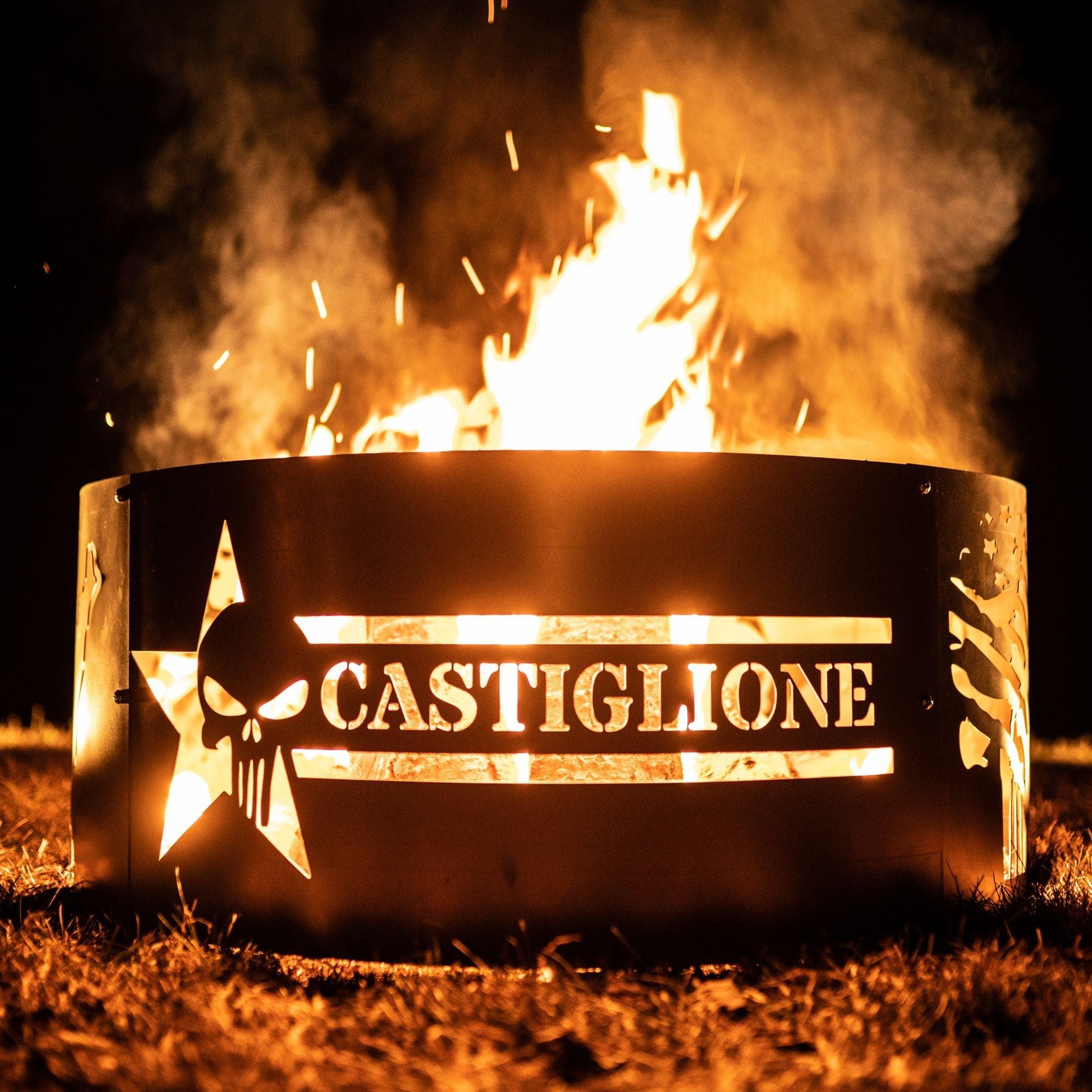 Personalized MIX & MATCH Fire Pit Ring - Cool Metal Signs