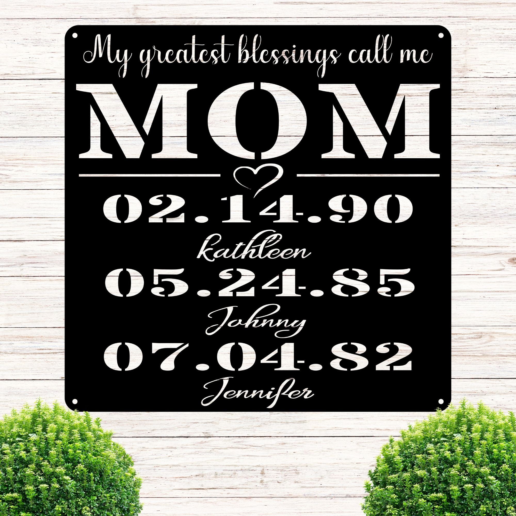 Personalized MOM Plaque - Cool Metal Signs