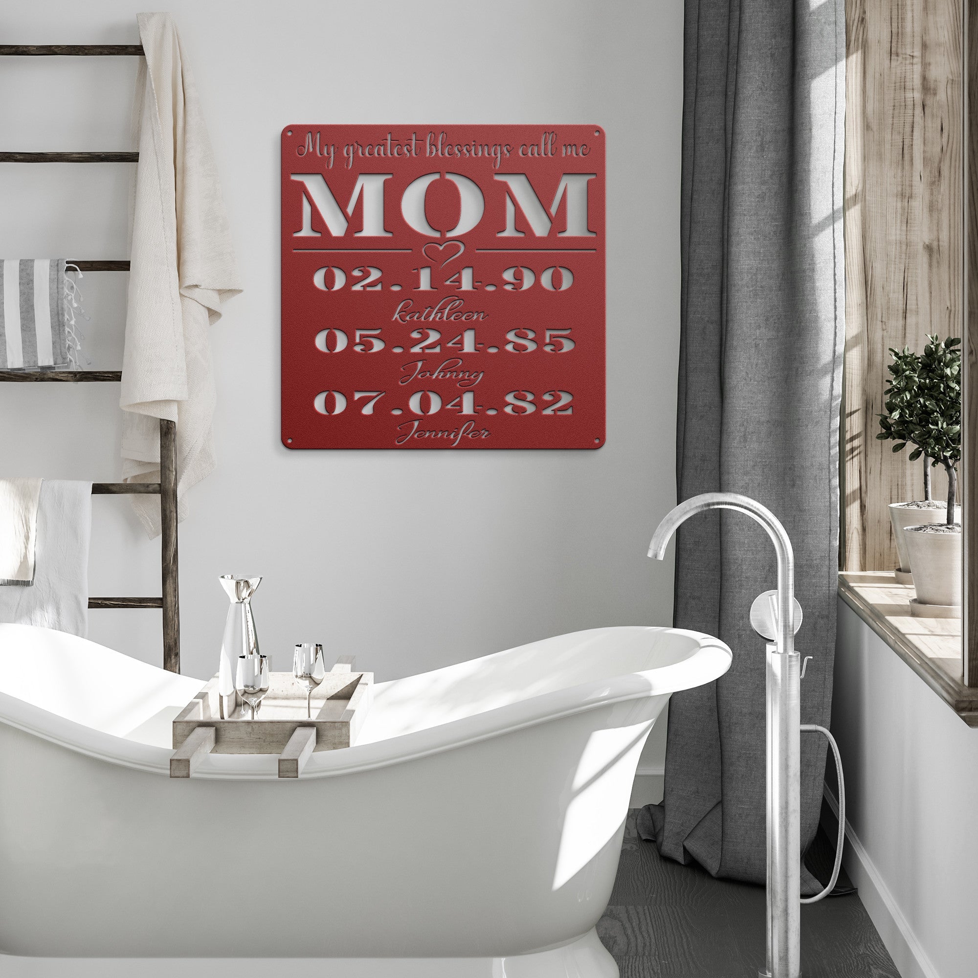 Personalized MOM Plaque - Cool Metal Signs