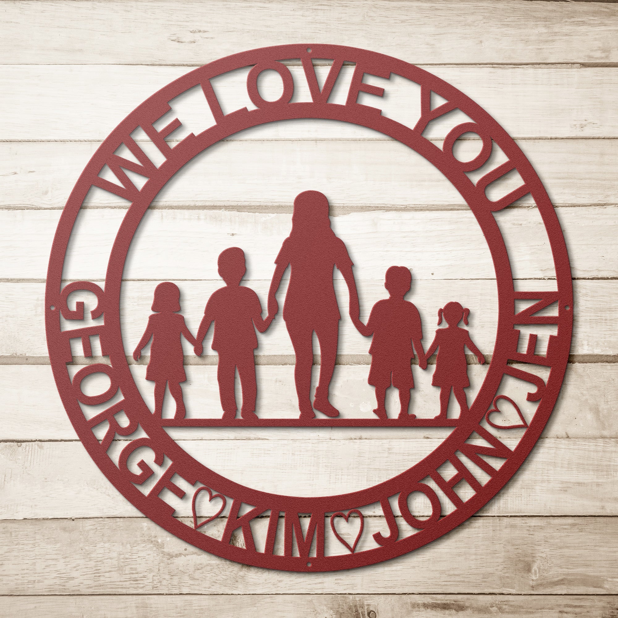 Personalized MOM Silhouette Sign - Cool Metal Signs