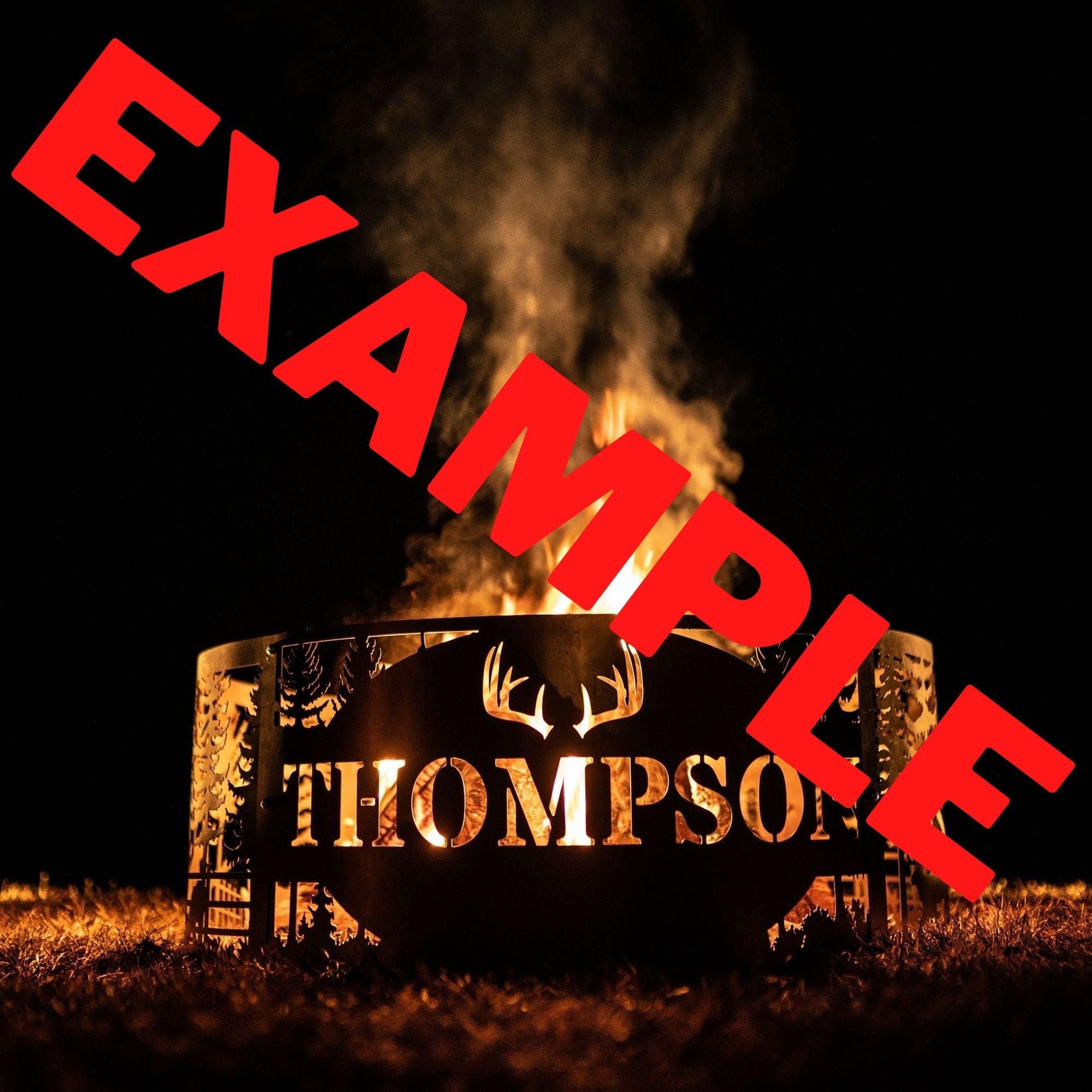 Personalized Motorcycle Fire Pit Ring - Cool Metal Signs