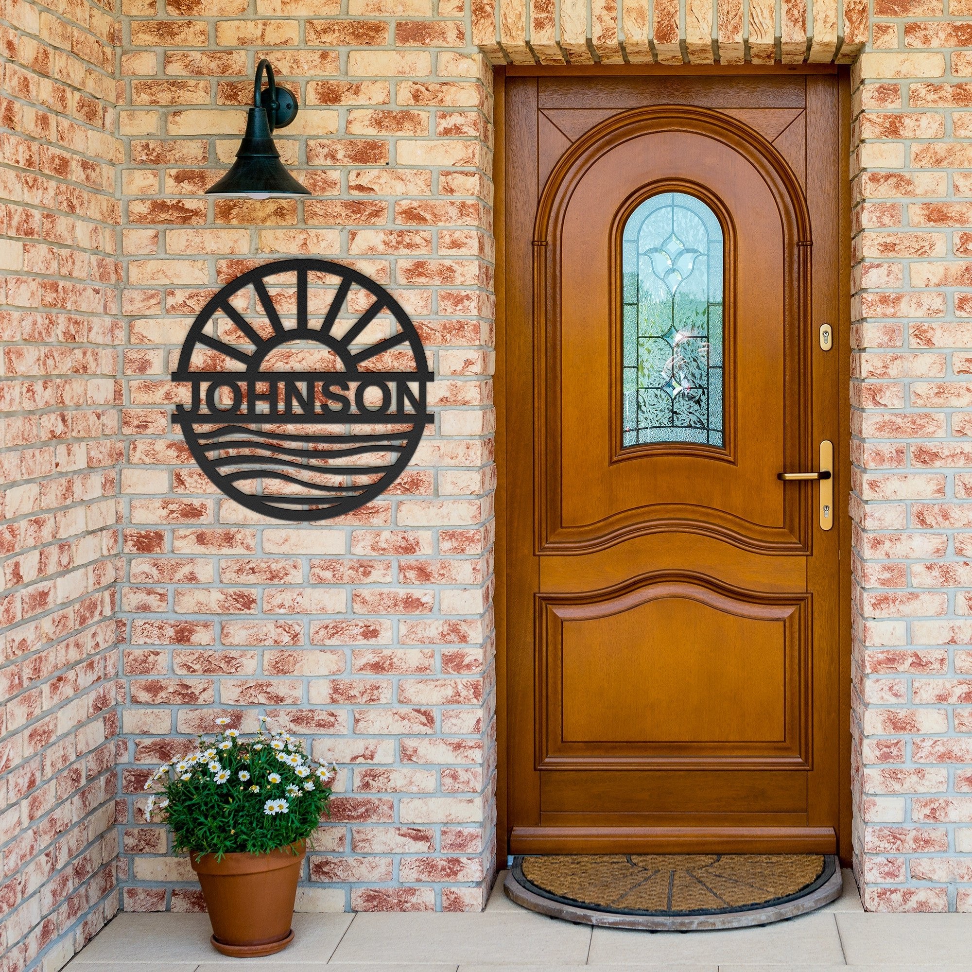 Personalized Sun & Waves Metal Sign - Cool Metal Signs