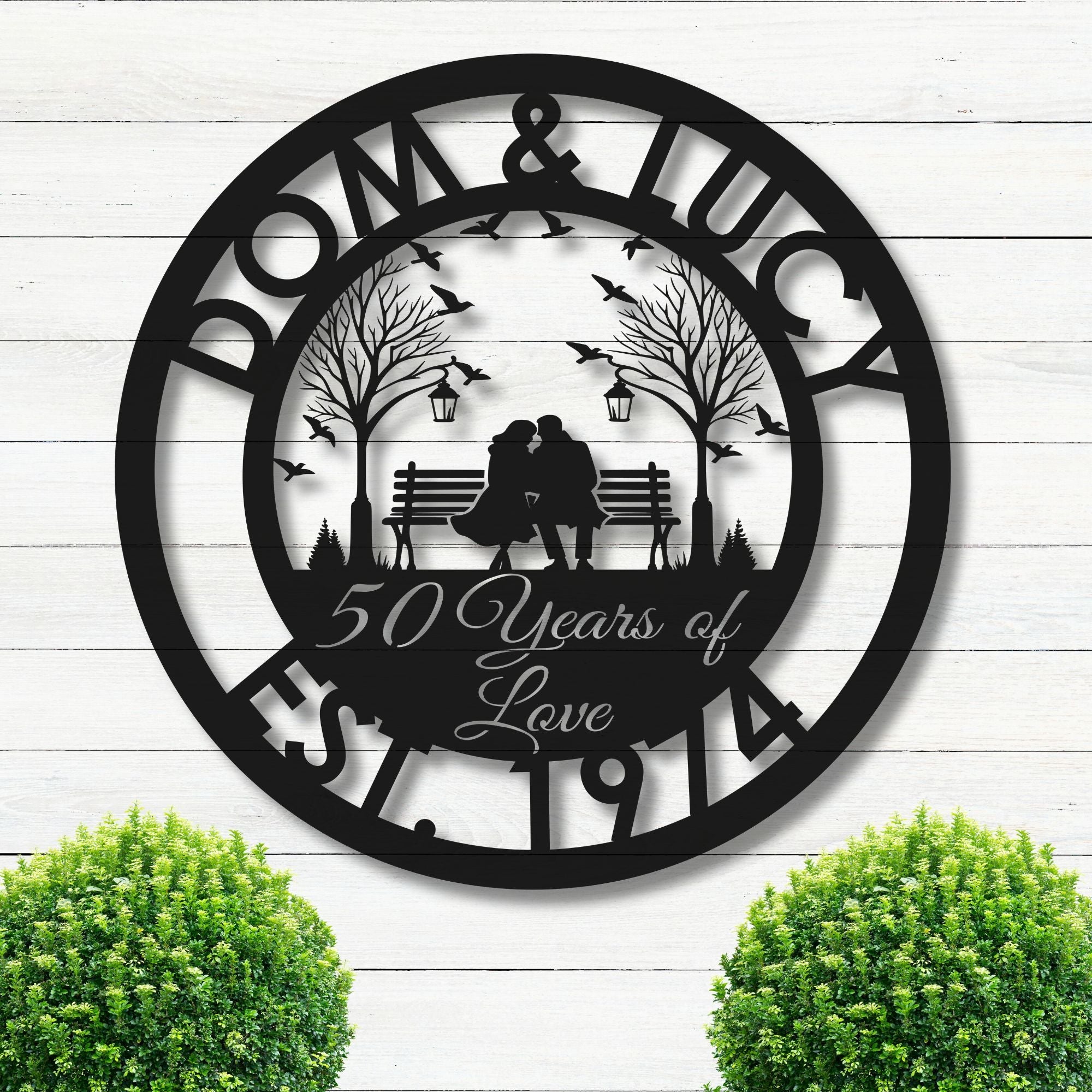 Personalized Wedding Anniversary Metal Sign - Cool Metal Signs