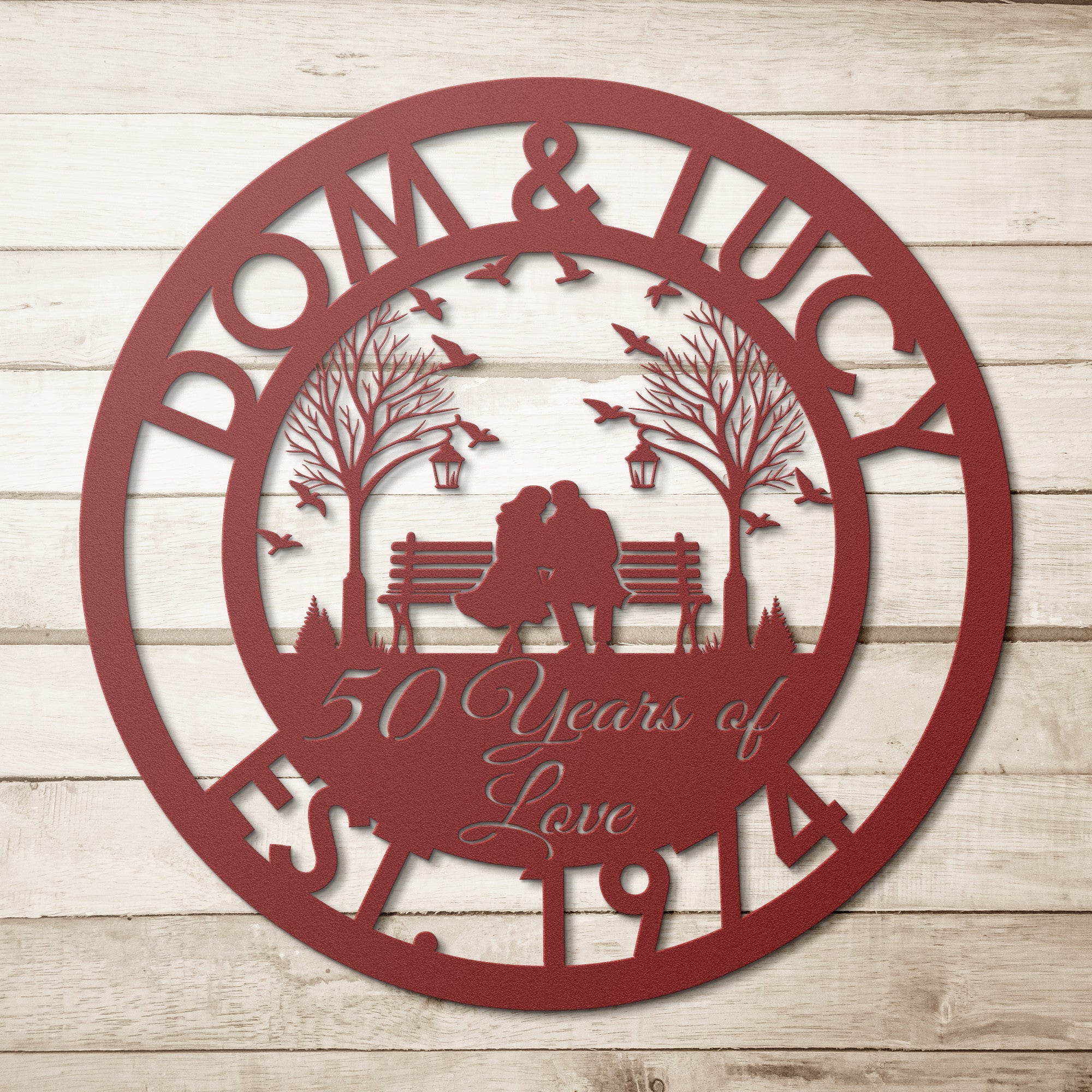 Personalized Wedding Anniversary Metal Sign - Cool Metal Signs