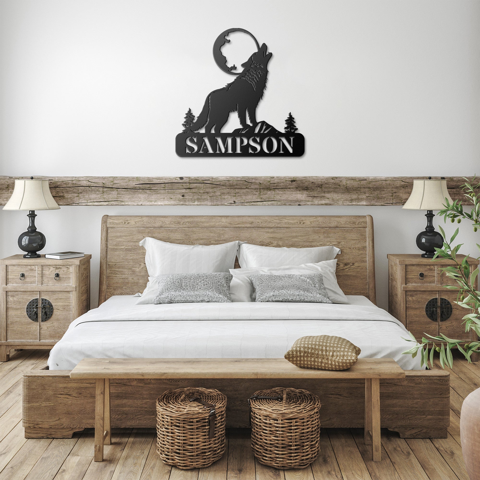 Personalized Wolf Moon Sign - Cool Metal Signs
