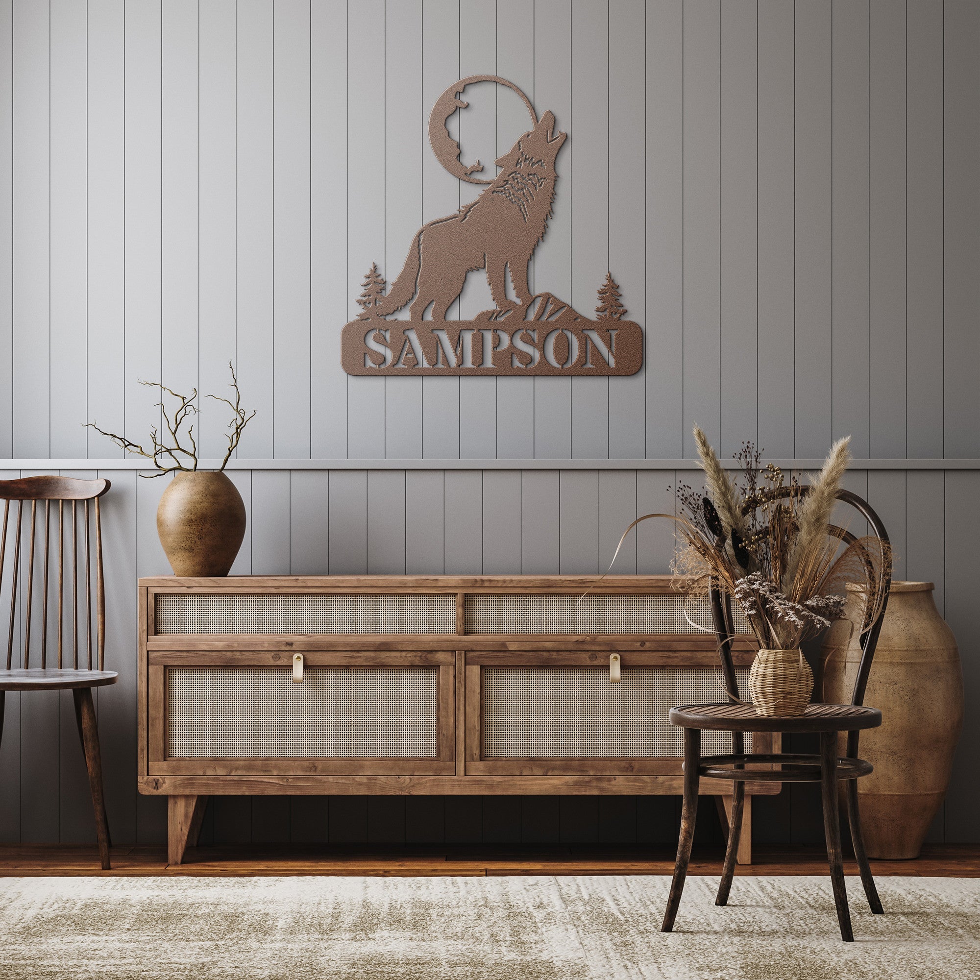 Personalized Wolf Moon Sign - Cool Metal Signs