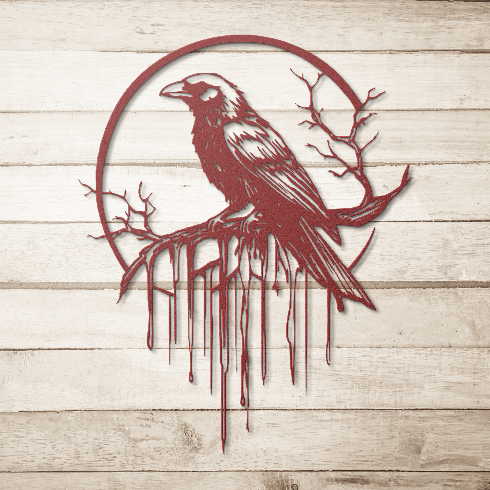 Raven Moon 2 Metal Sign - Cool Metal Signs