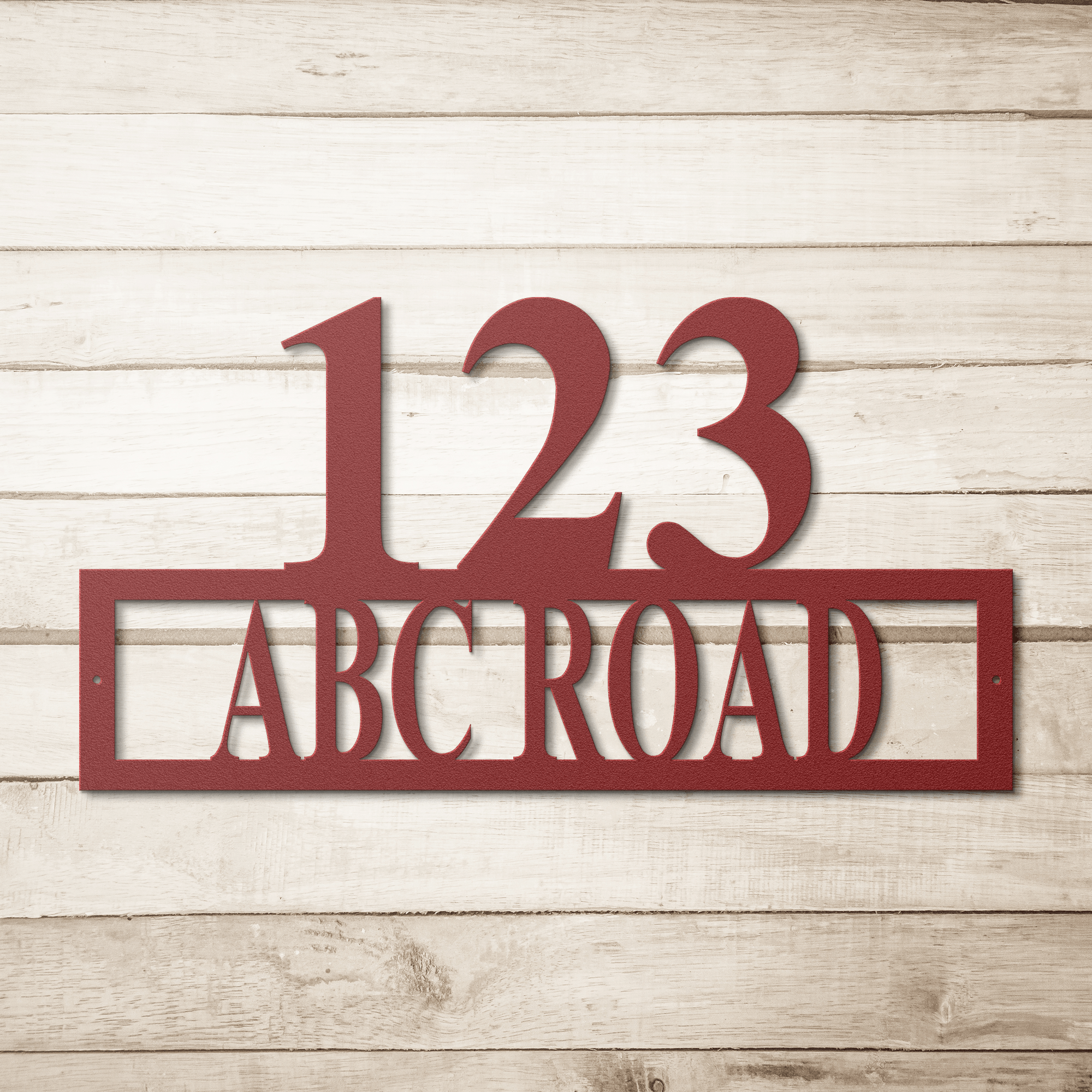 Rectangle Address Sign - Cool Metal Signs