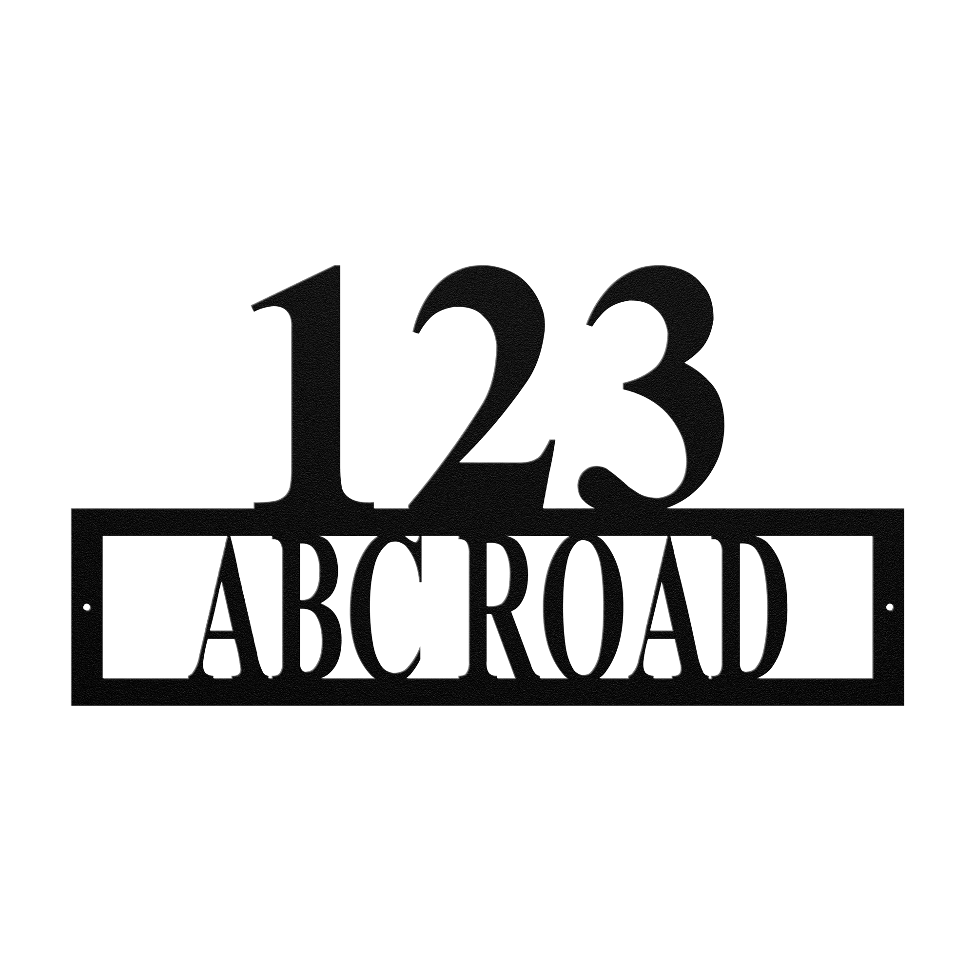 Rectangle Address Sign - Cool Metal Signs