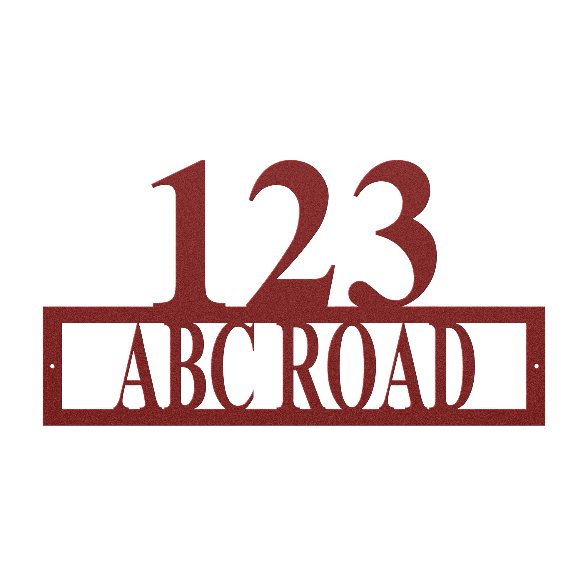 Rectangle Address Sign - Cool Metal Signs