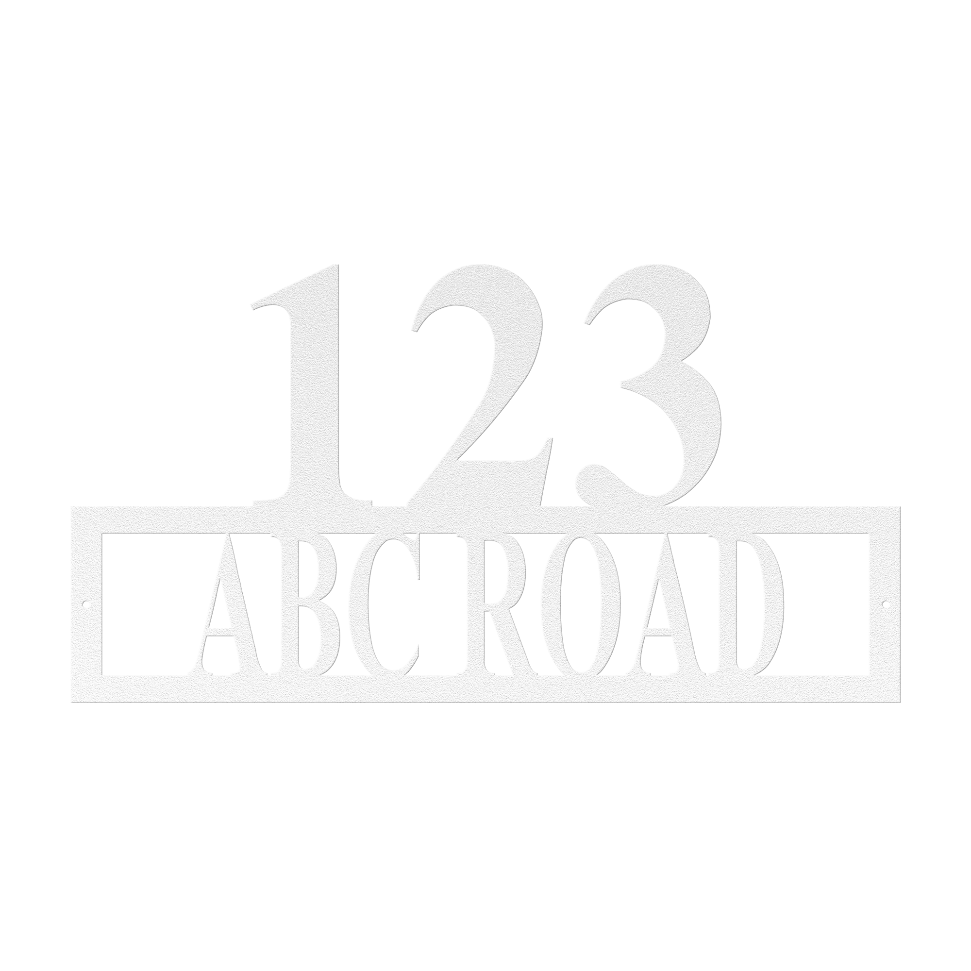 Rectangle Address Sign - Cool Metal Signs