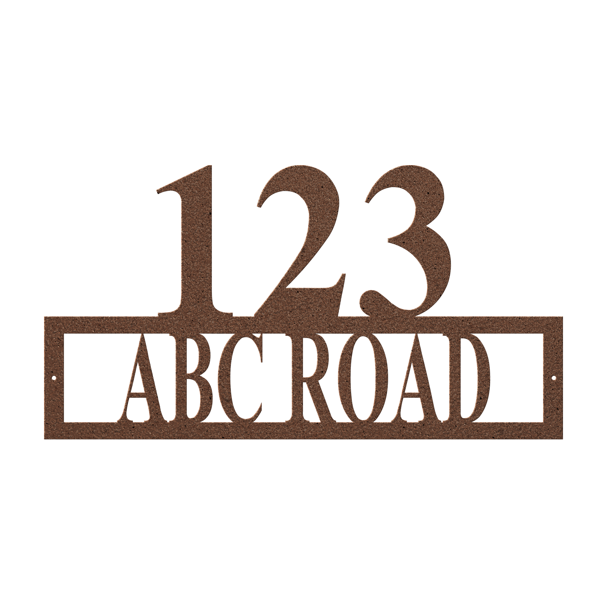 Rectangle Address Sign - Cool Metal Signs