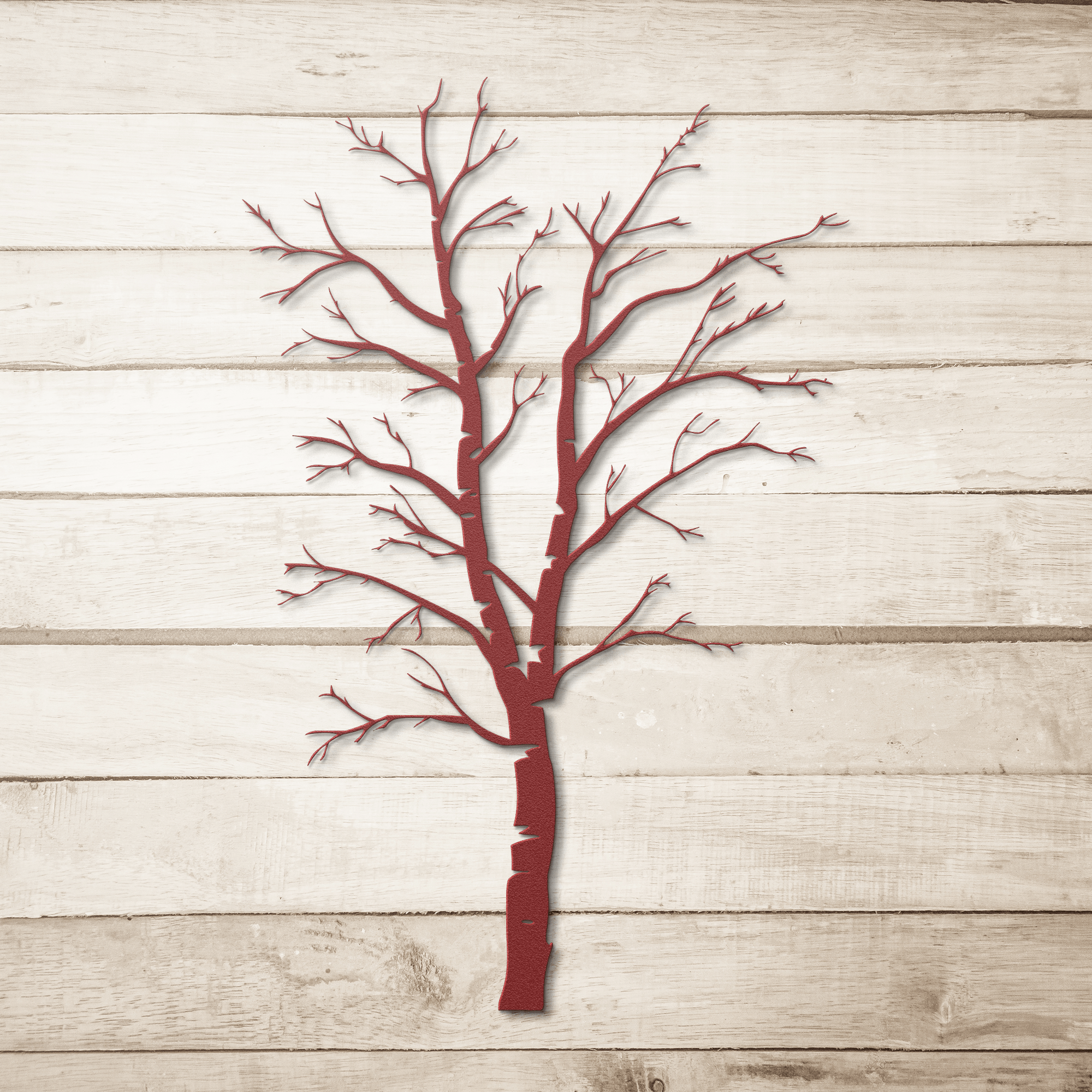 Single Bare Tree Metal Sign - Cool Metal Signs