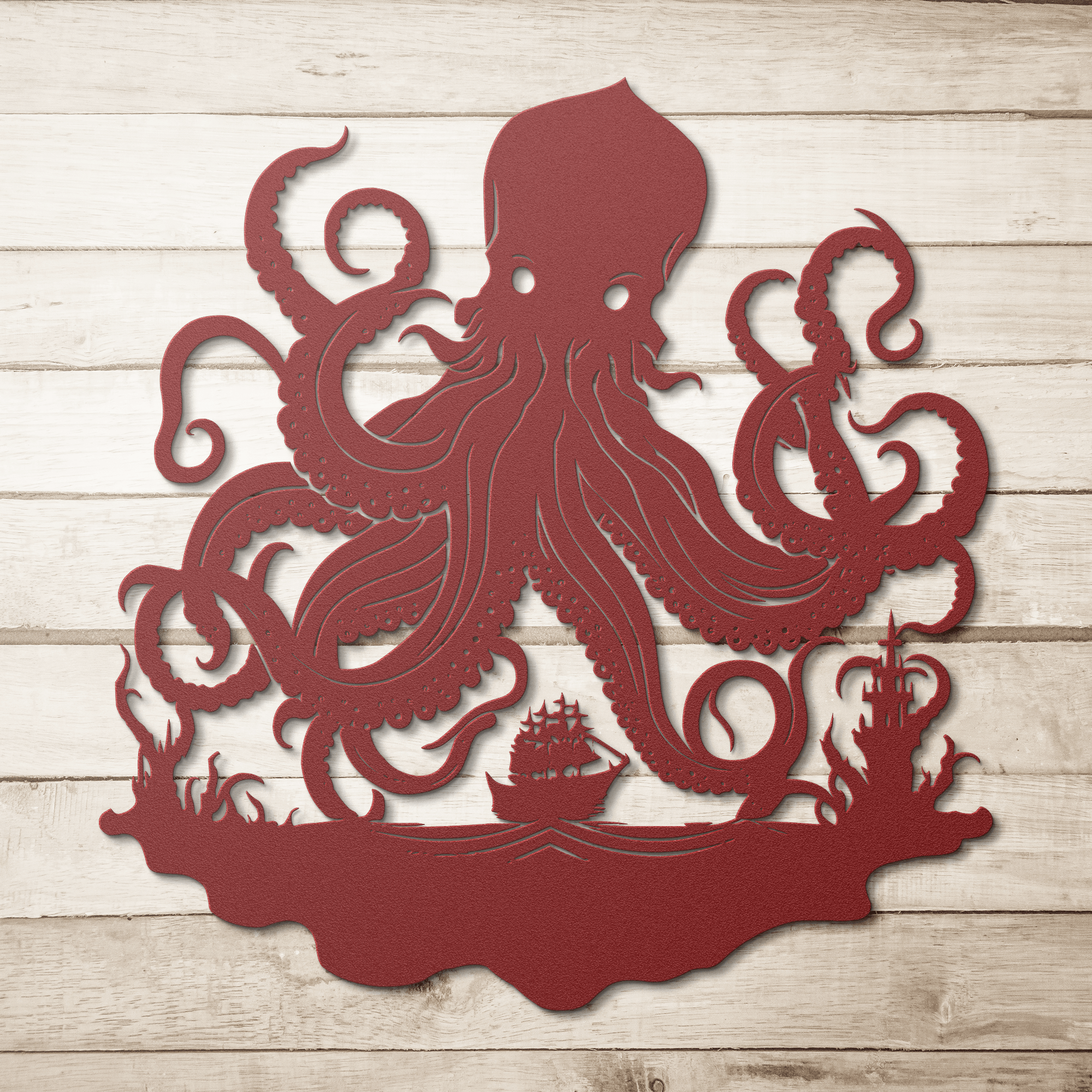 The Kraken Metal Sign - Cool Metal Signs