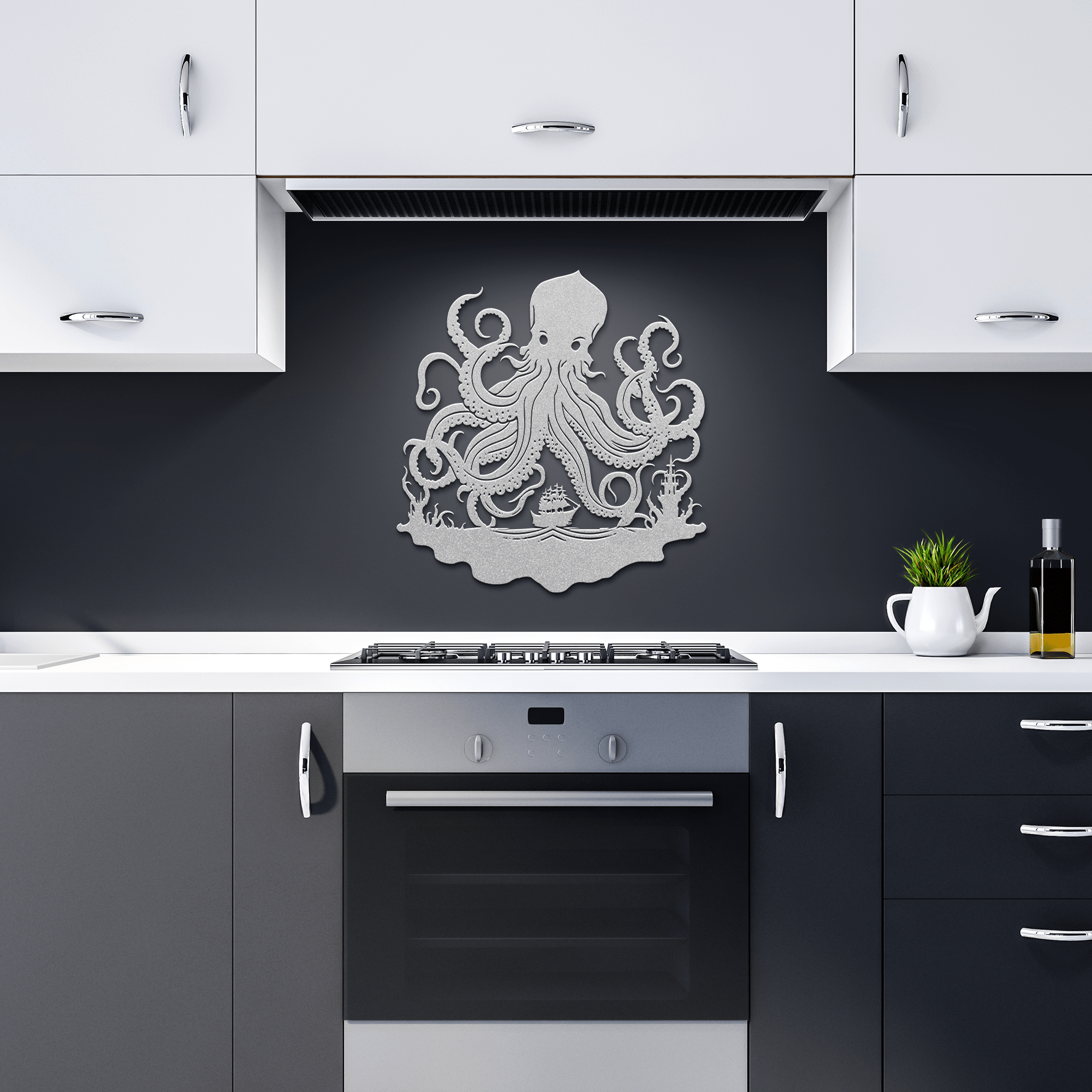 The Kraken Metal Sign - Cool Metal Signs